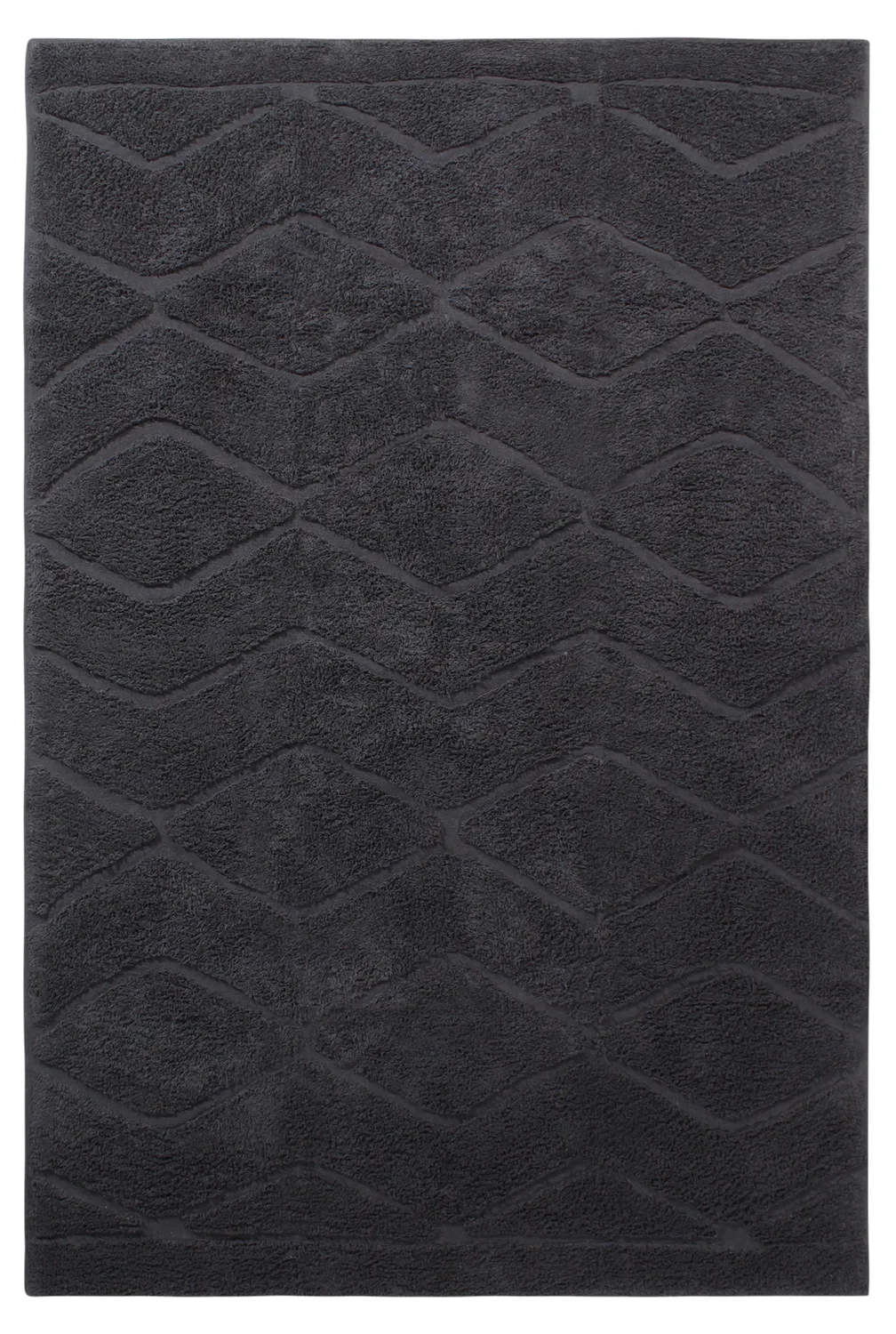 Ryijymatot - Brynn Natural Cotton Shaggy (musta)