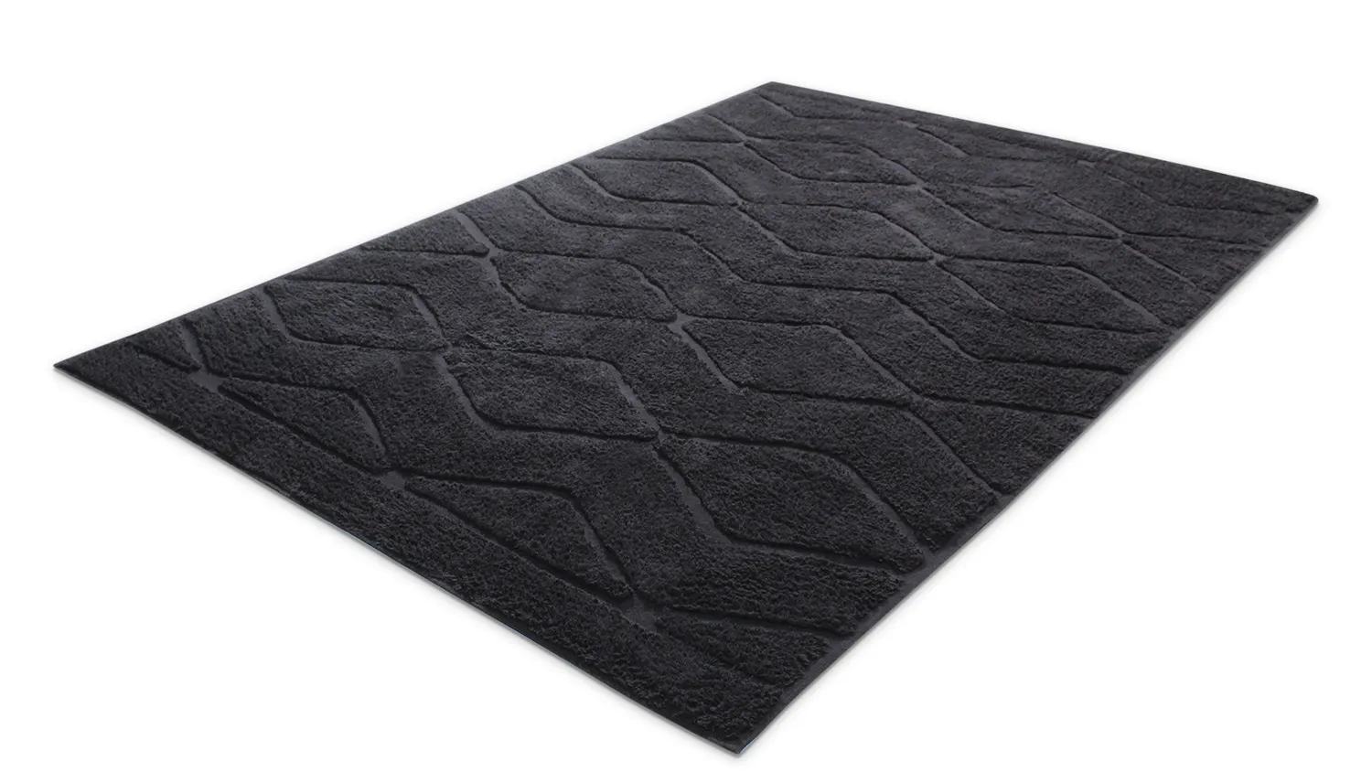 Ryijymatot - Brynn Natural Cotton Shaggy (musta)