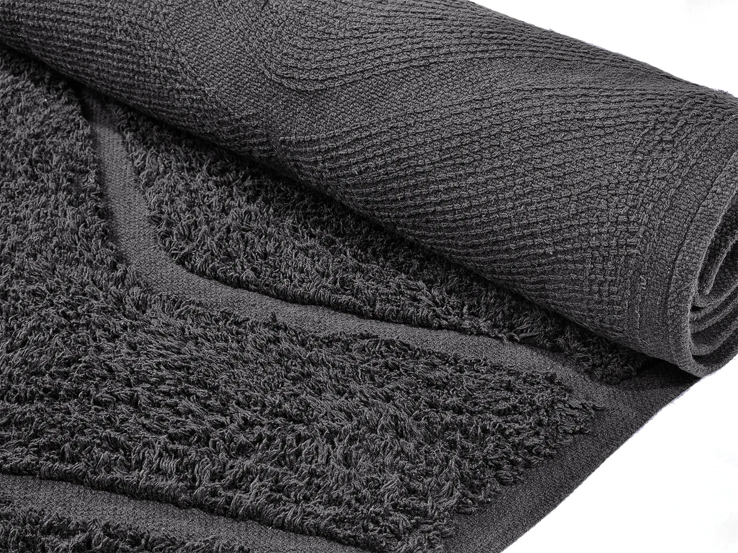 Ryijymatot - Brynn Natural Cotton Shaggy (musta)