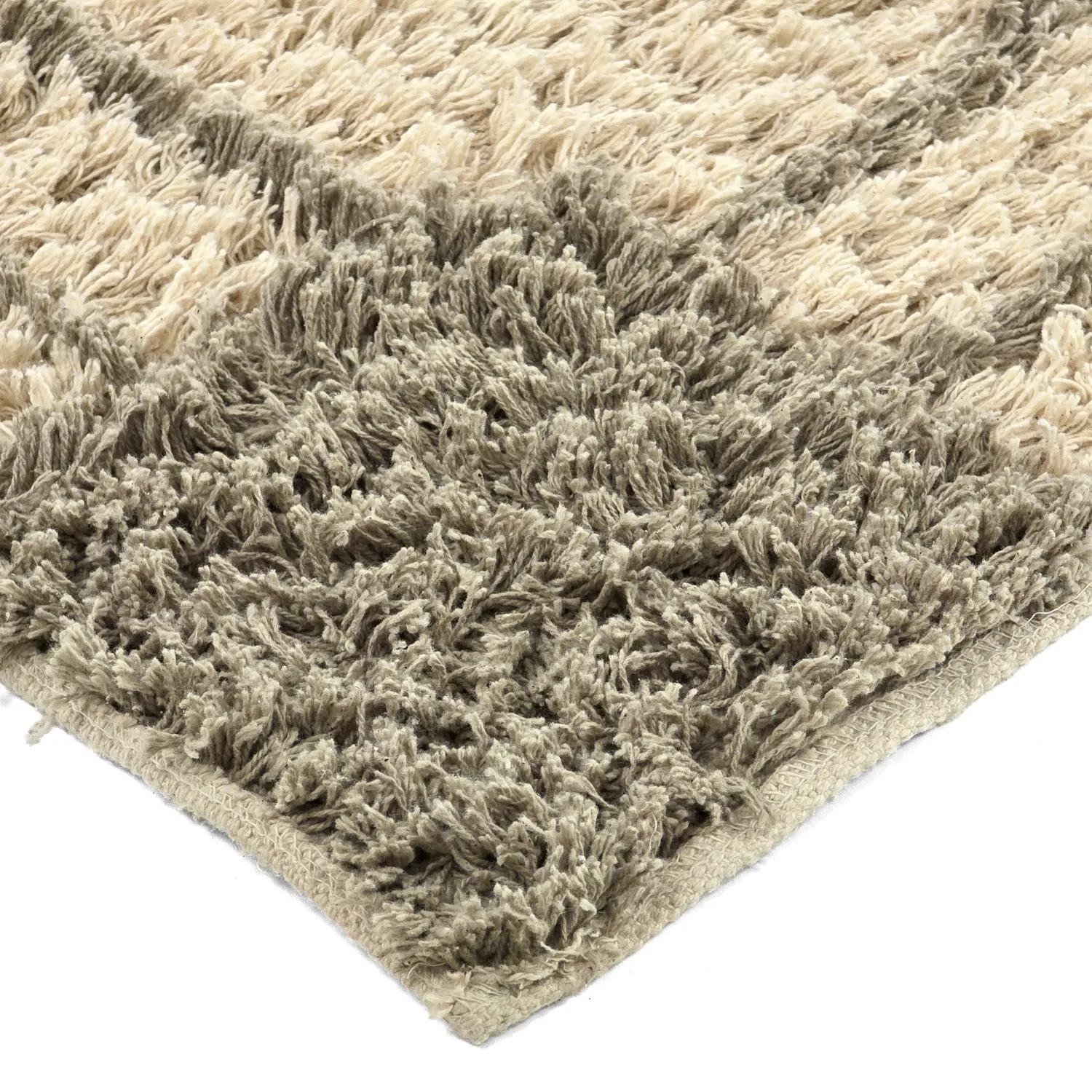 Ryijymatot - Cataya Natural Cotton Shaggy (beige/tape)