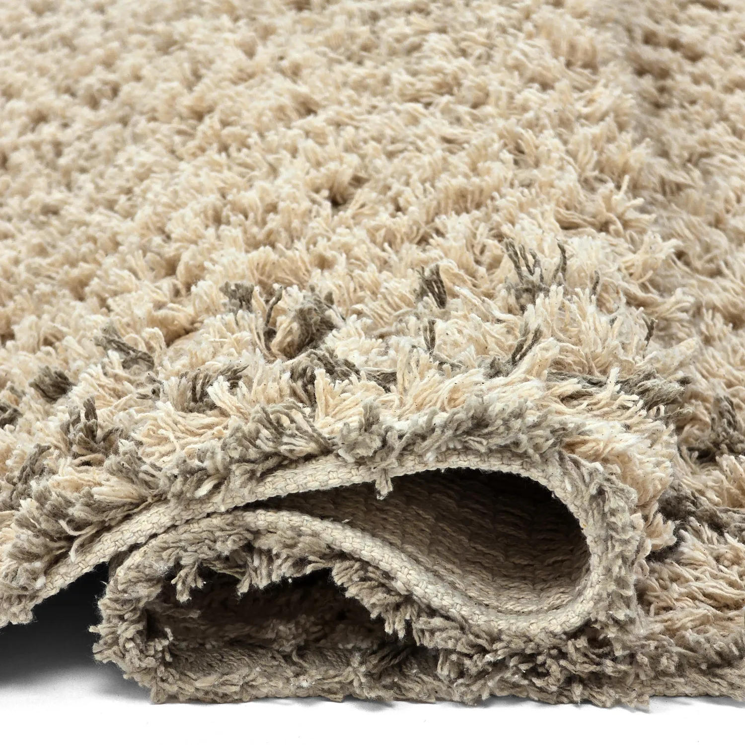 Ryijymatot - Cataya Natural Cotton Shaggy (beige/tape)