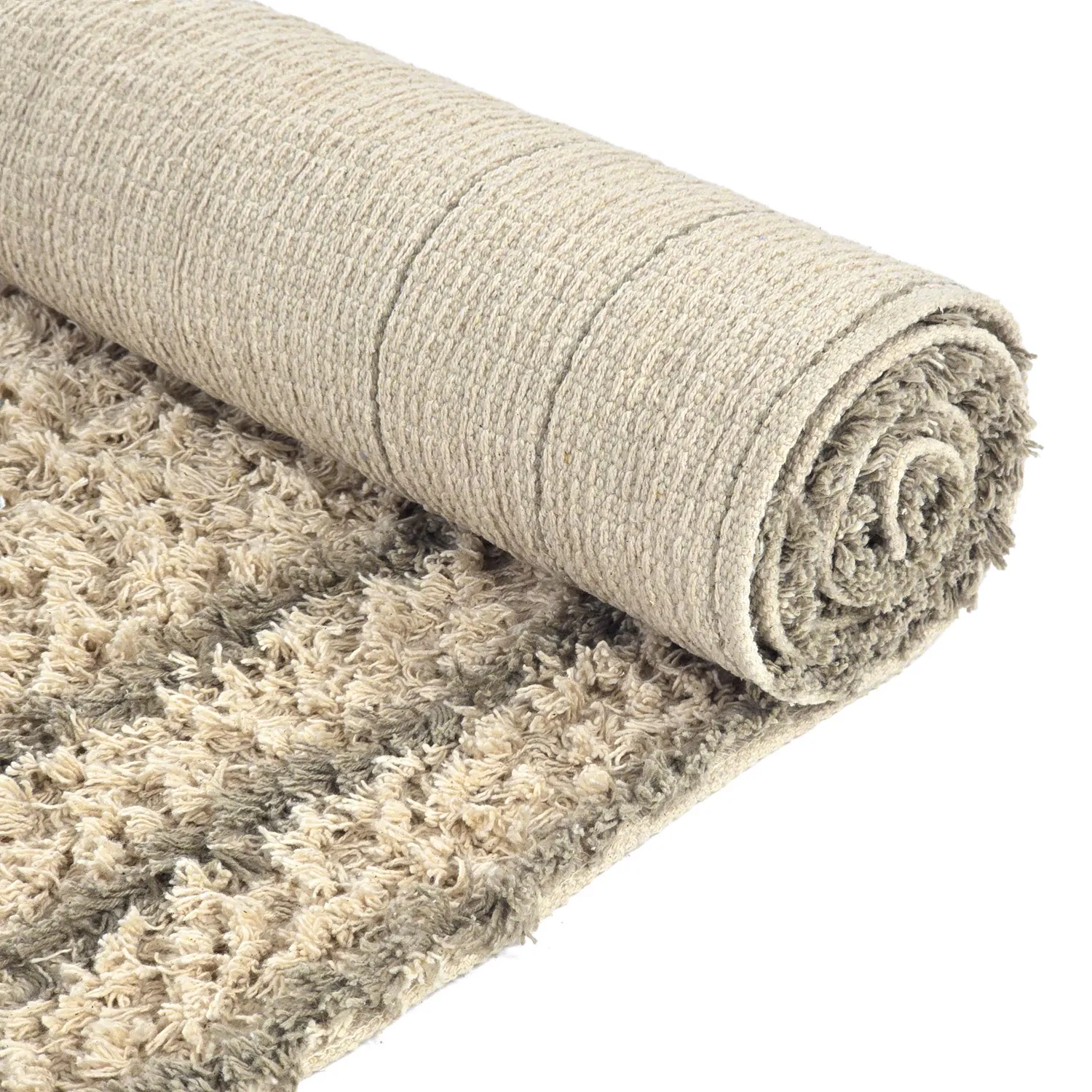 Ryijymatot - Cataya Natural Cotton Shaggy (beige/tape)