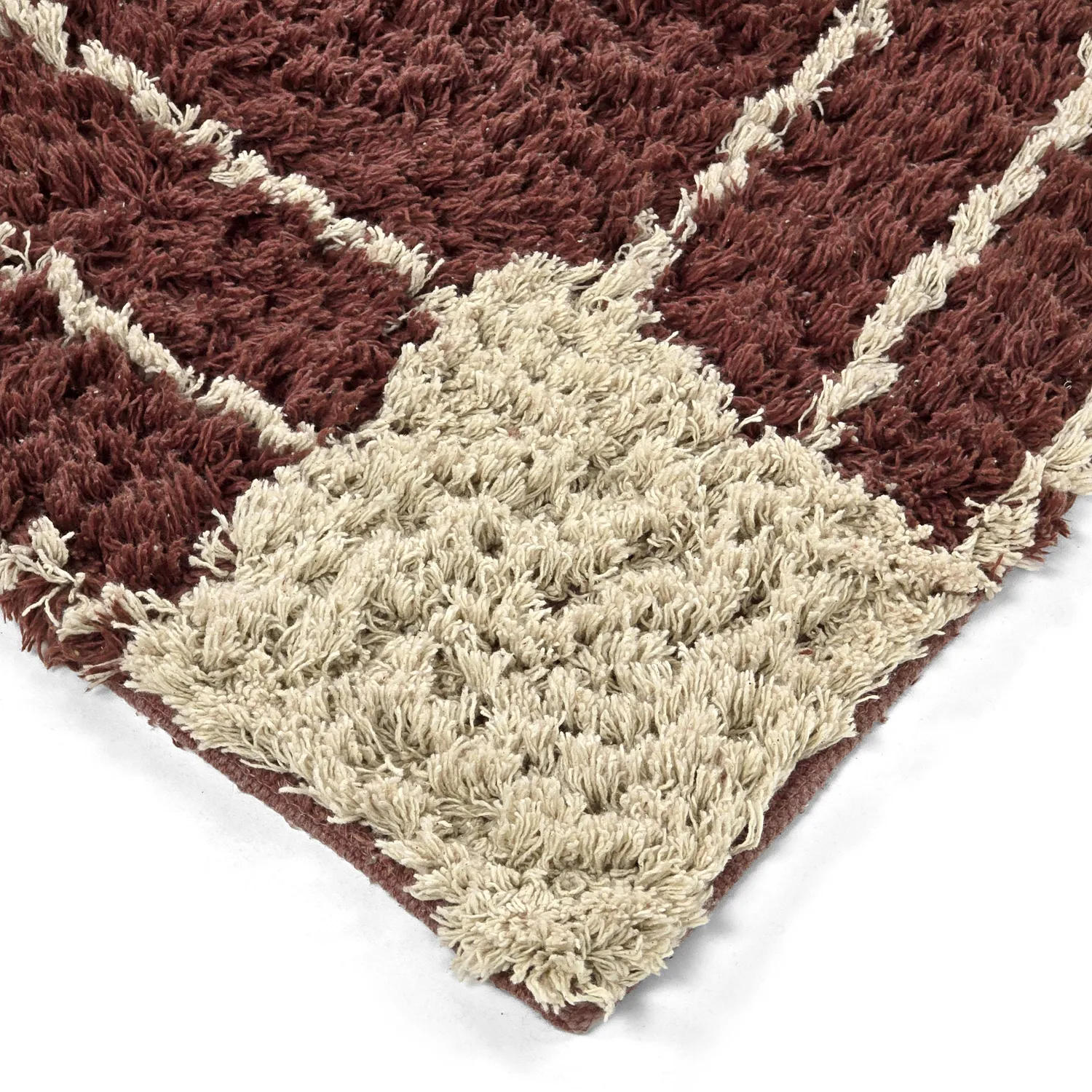 Ryijymatot - Cataya Natural Cotton Shaggy (ruskea/beige)