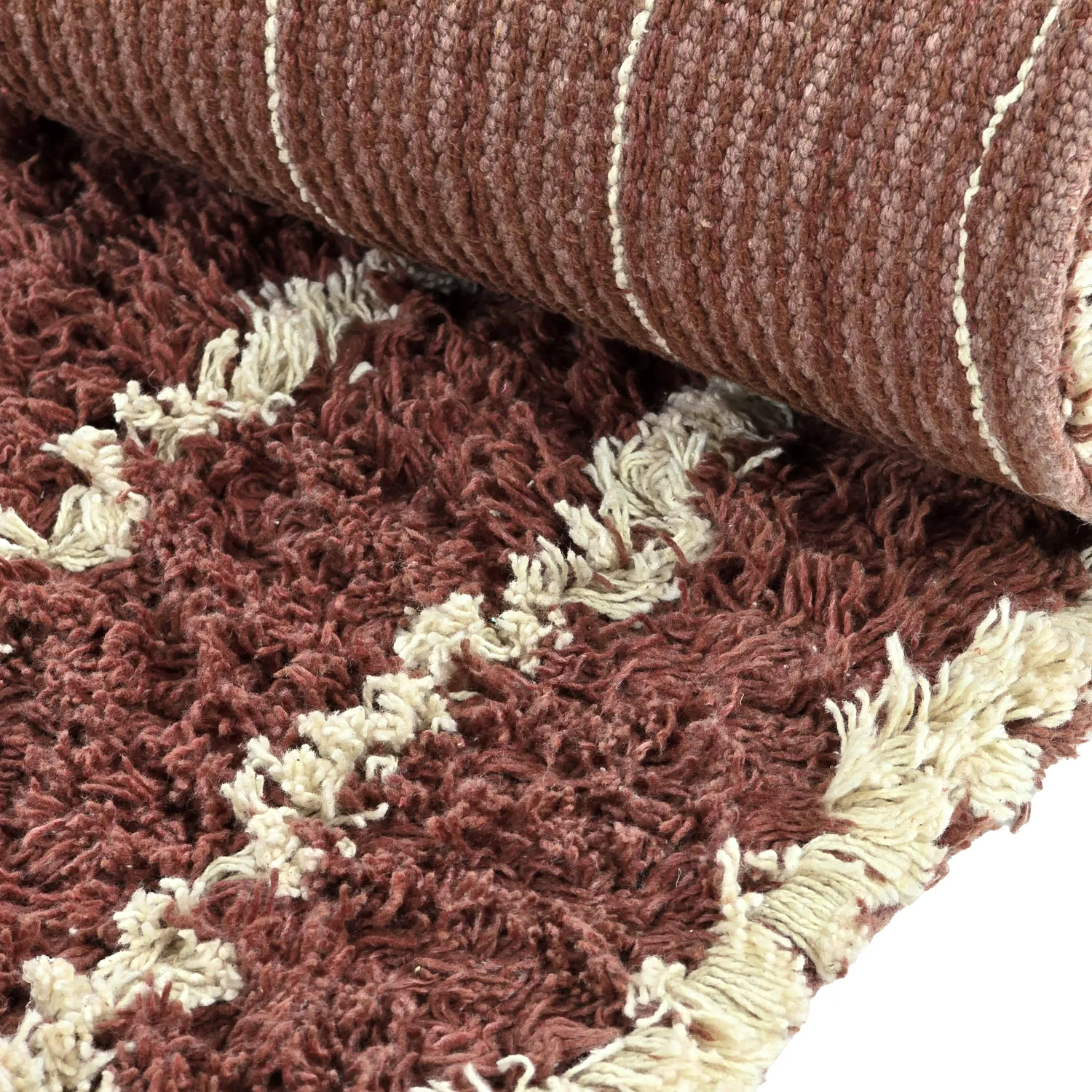 Ryijymatot - Cataya Natural Cotton Shaggy (ruskea/beige)