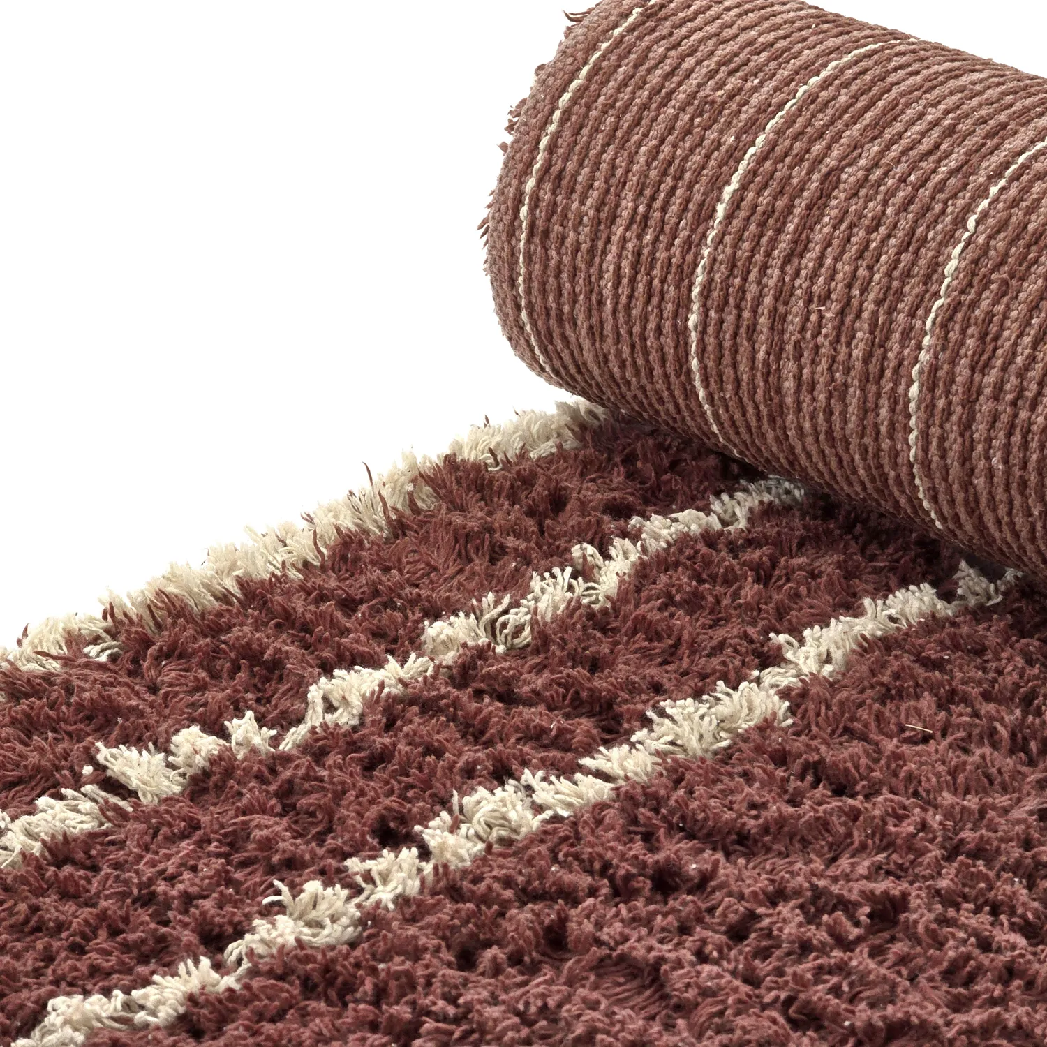 Ryijymatot - Cataya Natural Cotton Shaggy (ruskea/beige)