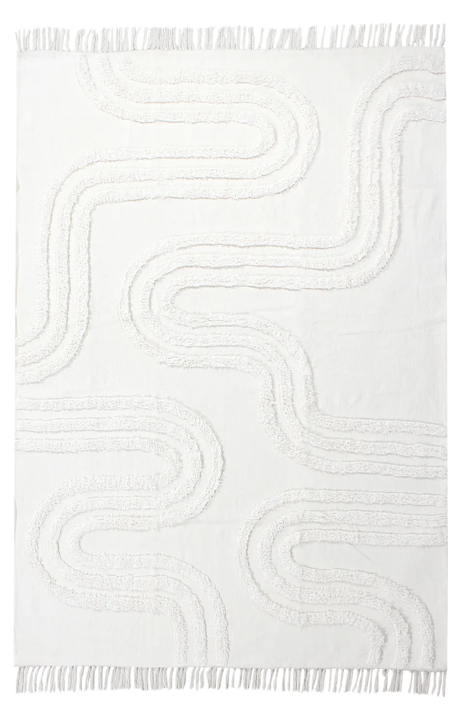 Ryijymatot - Como Natural Cotton Shaggy (offwhite)