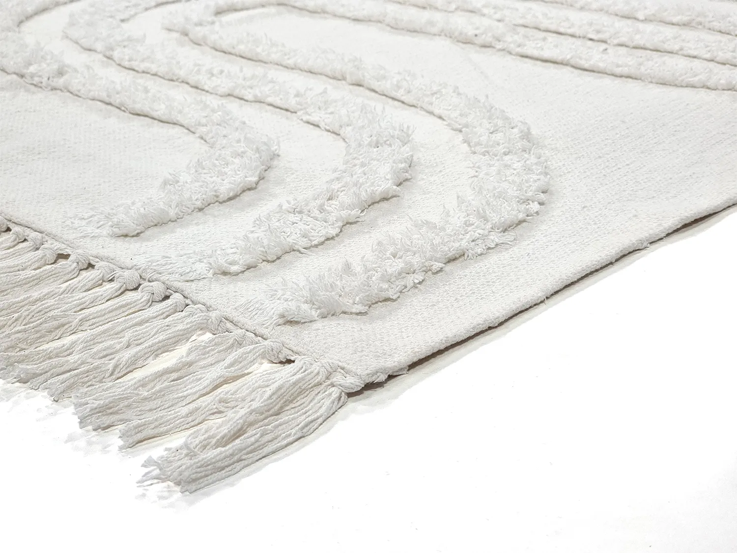 Ryijymatot - Como Natural Cotton Shaggy (offwhite)