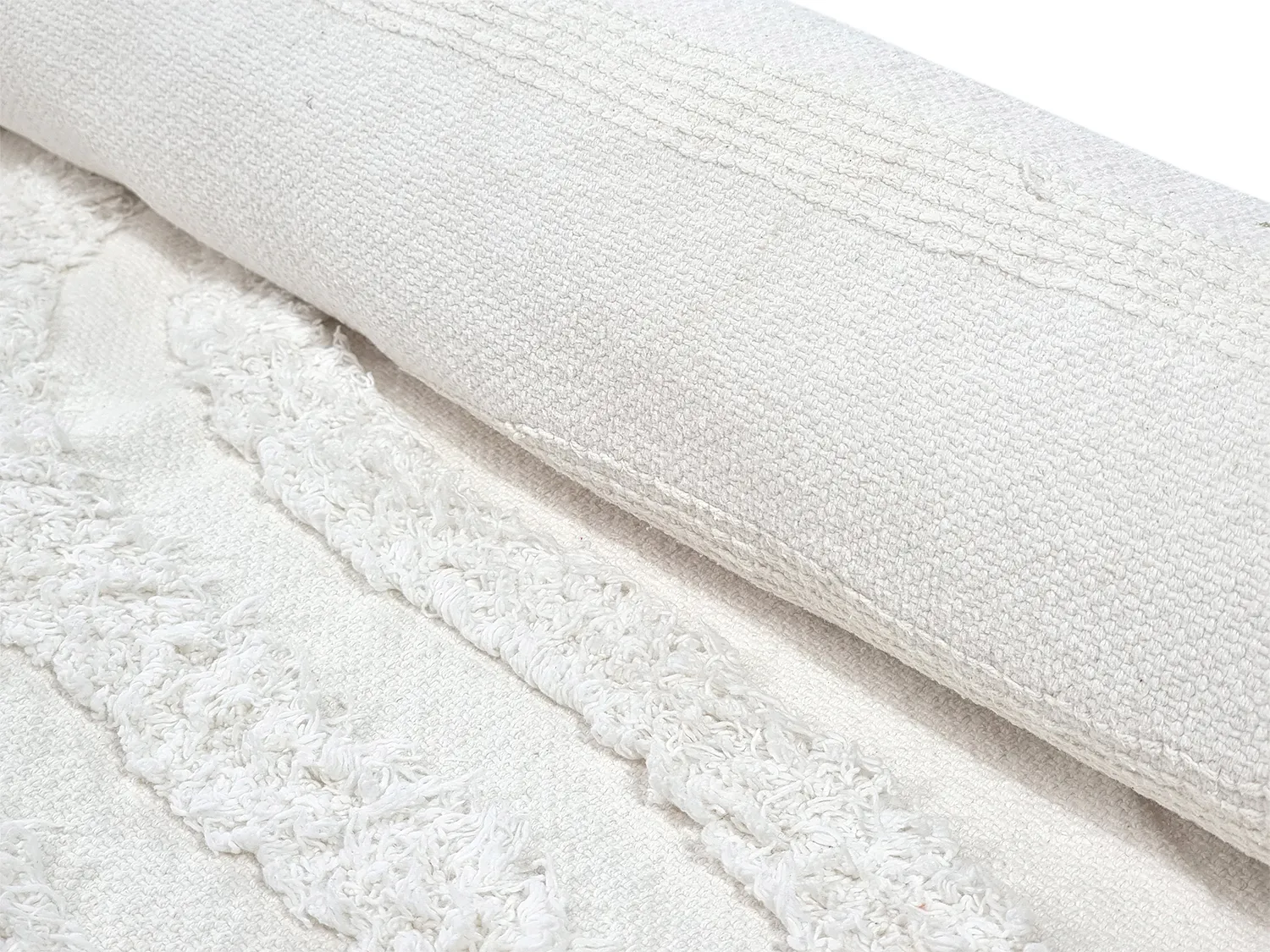 Ryijymatot - Como Natural Cotton Shaggy (offwhite)