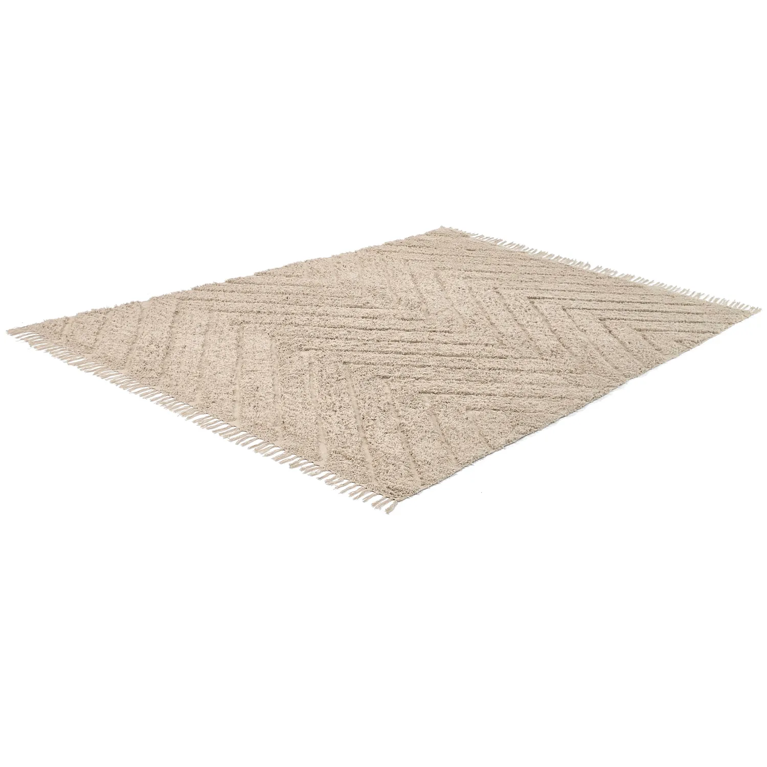 Ryijymatot - Conara Natural Cotton Shaggy (beige)