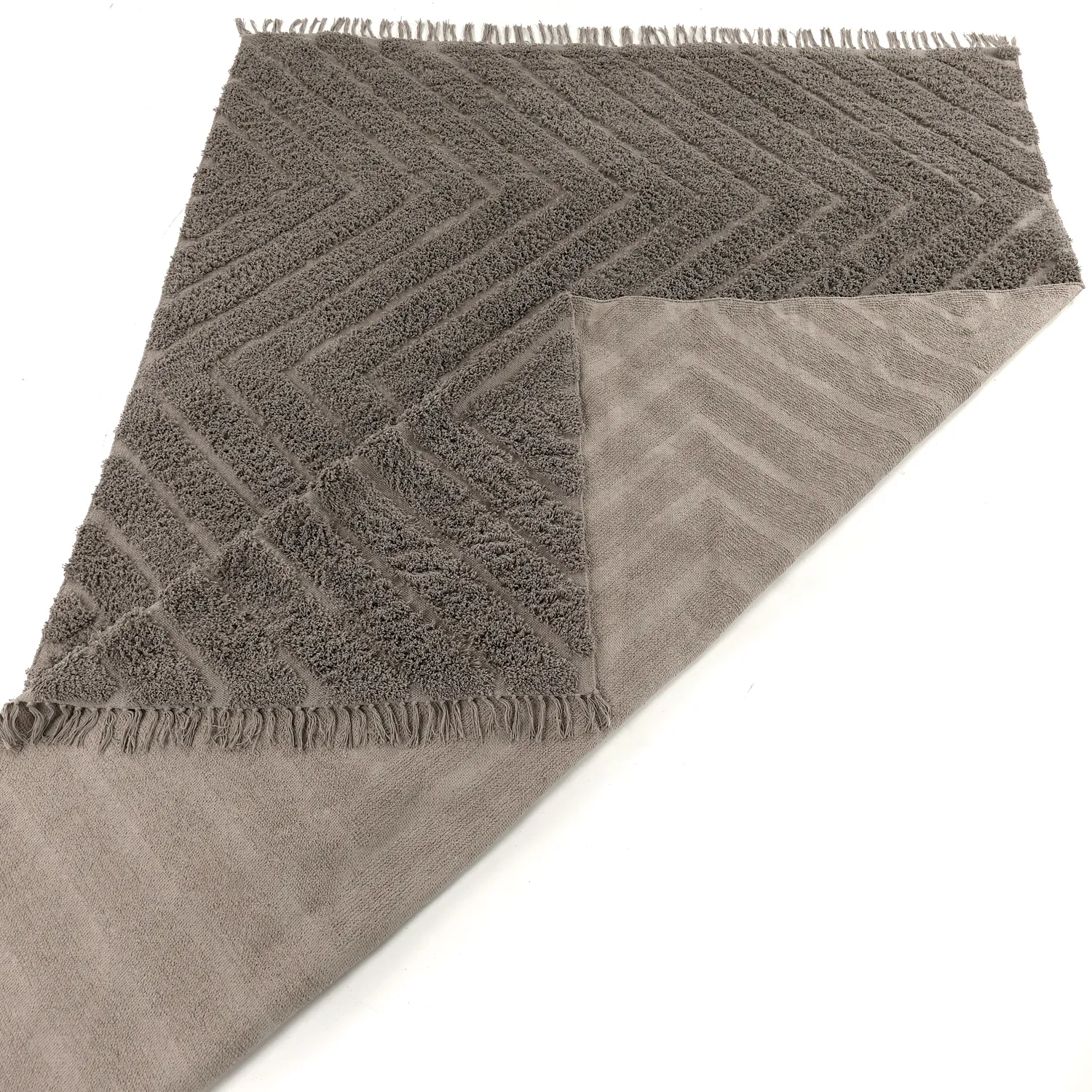 Ryijymatot - Conara Natural Cotton Shaggy (taupe)