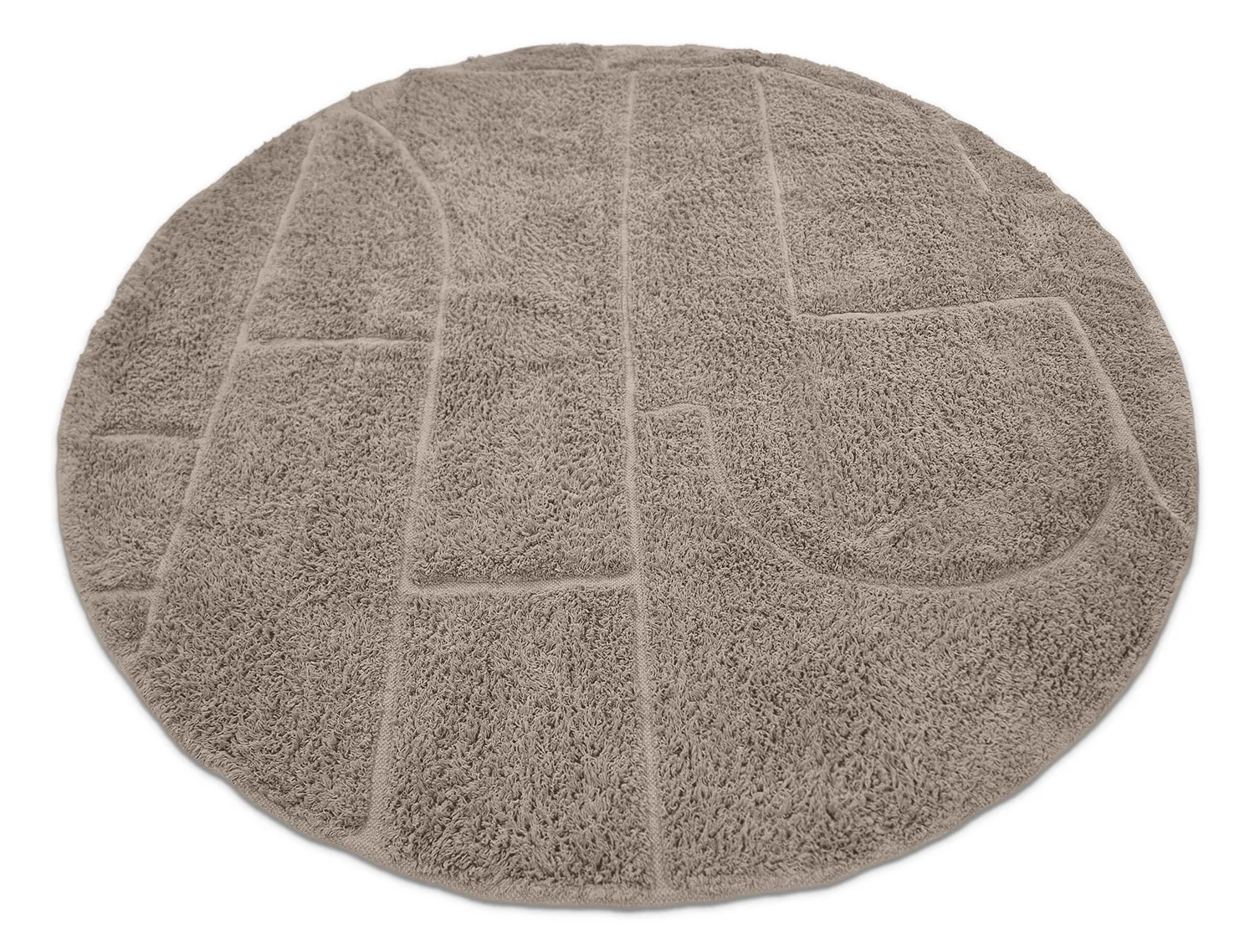 Pyöreä matot - Cremona Natural Cotton Shaggy (taupe)