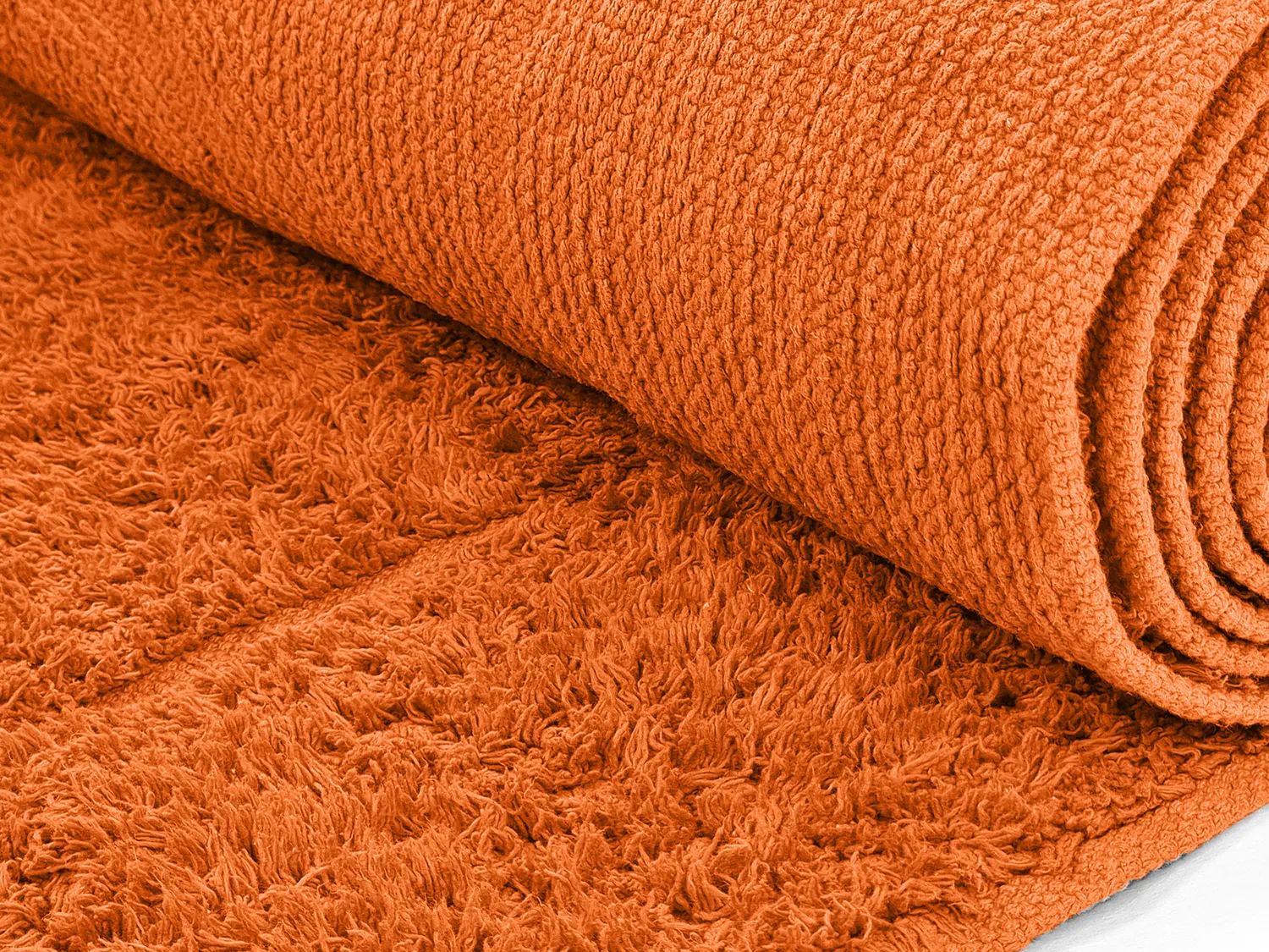 Pyöreä matot - Cremona Natural Cotton Shaggy (oranssi)