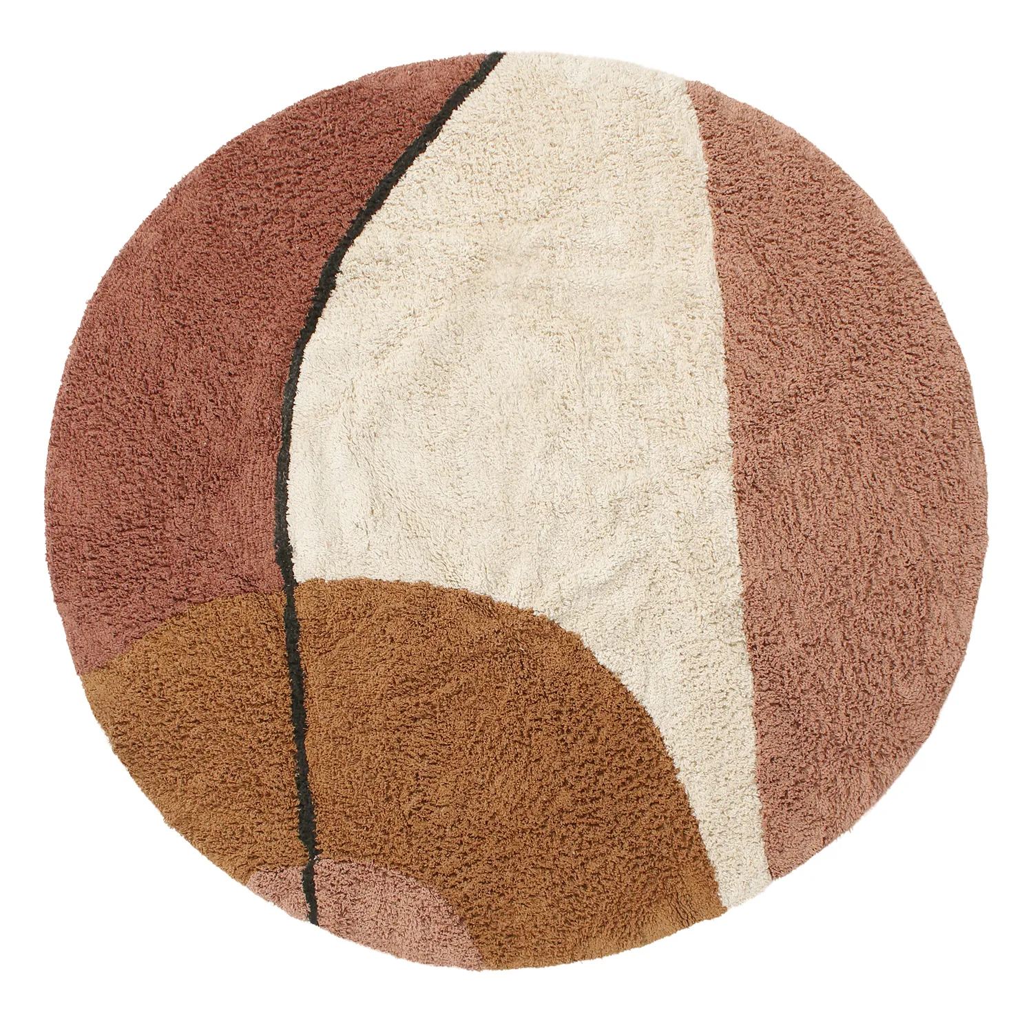 Pyöreä matot - Donostia Natural Cotton Shaggy (multi)