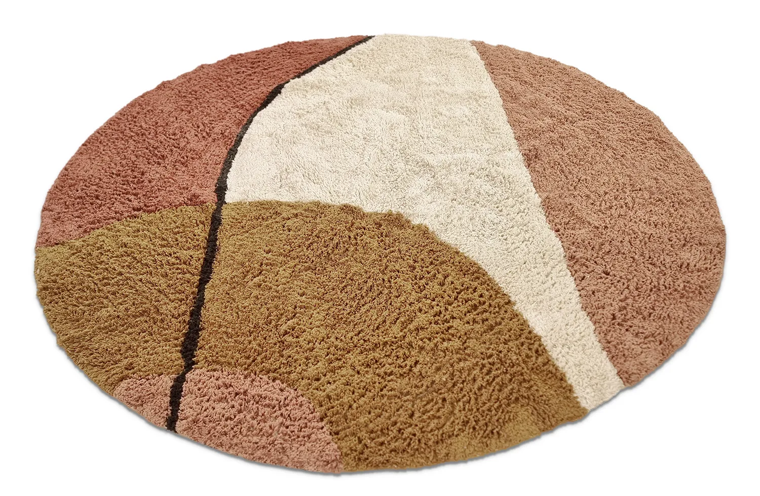 Pyöreä matot - Donostia Natural Cotton Shaggy (multi)