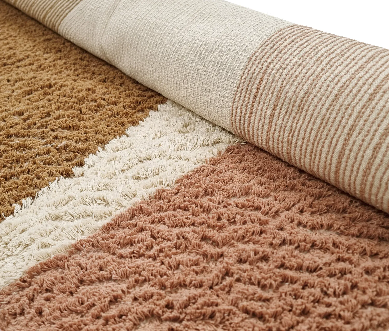 Pyöreä matot - Donostia Natural Cotton Shaggy (multi)