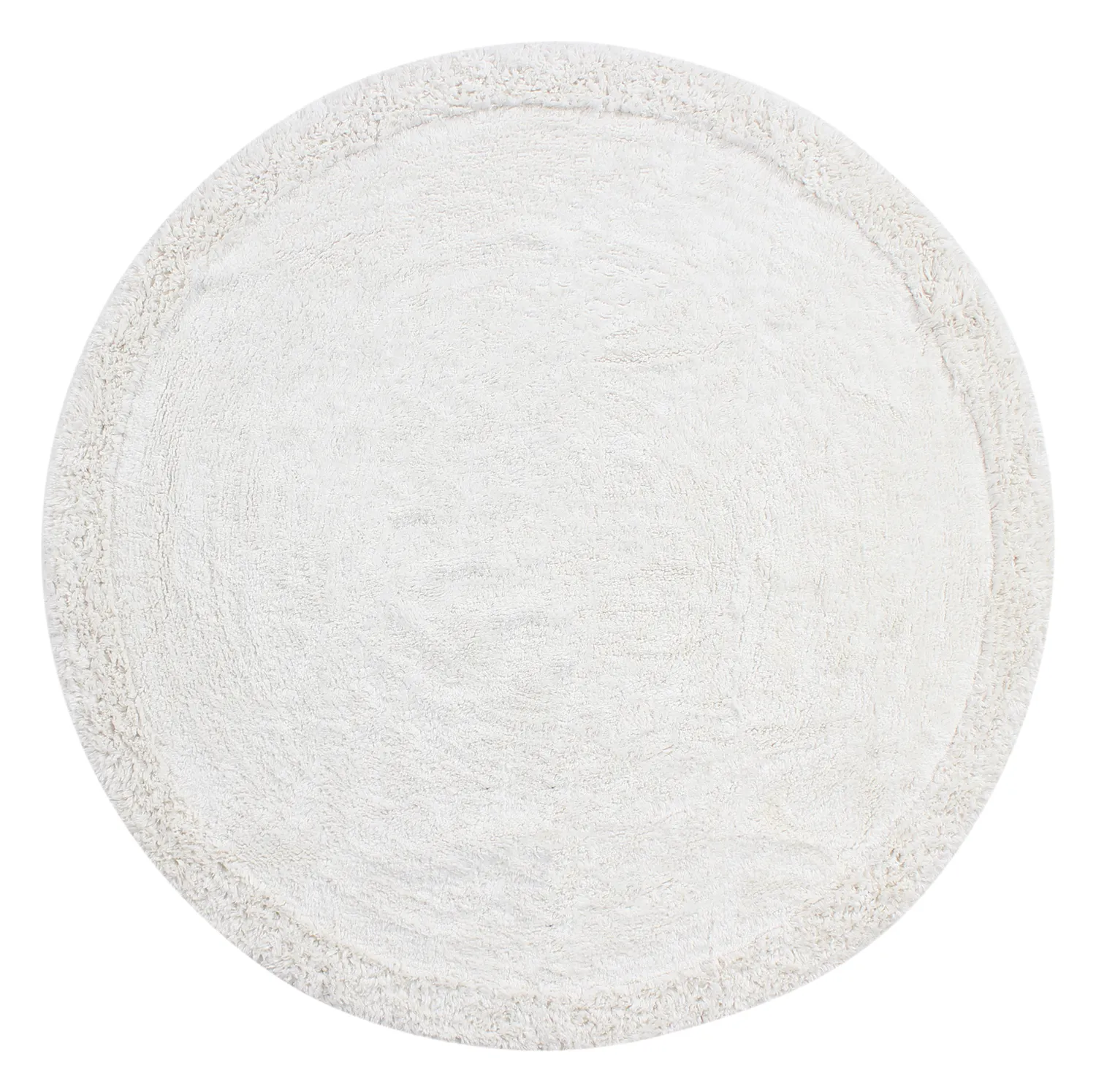 Pyöreä matot - Ebba Natural Cotton Shaggy (offwhite)