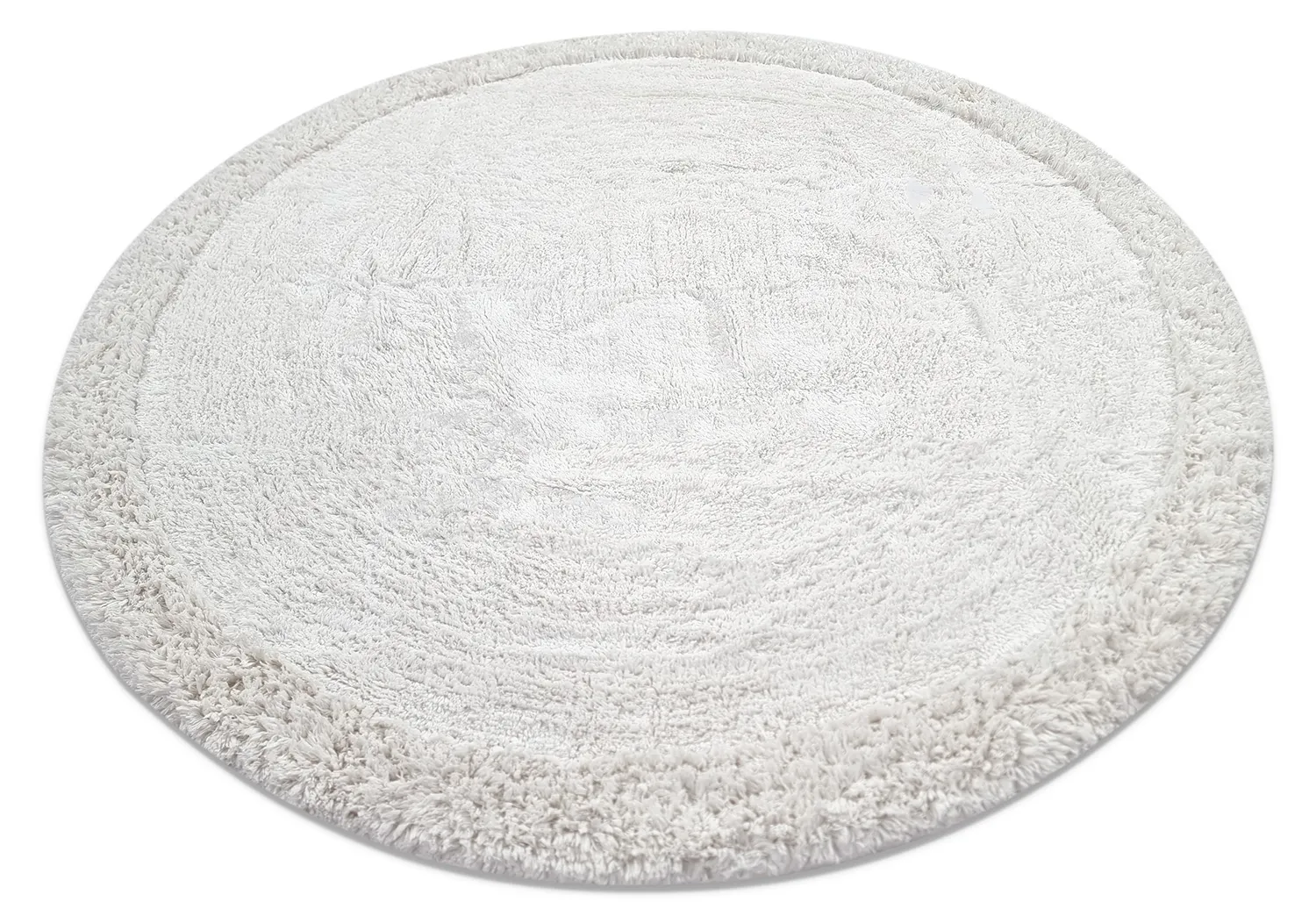 Pyöreä matot - Ebba Natural Cotton Shaggy (offwhite)