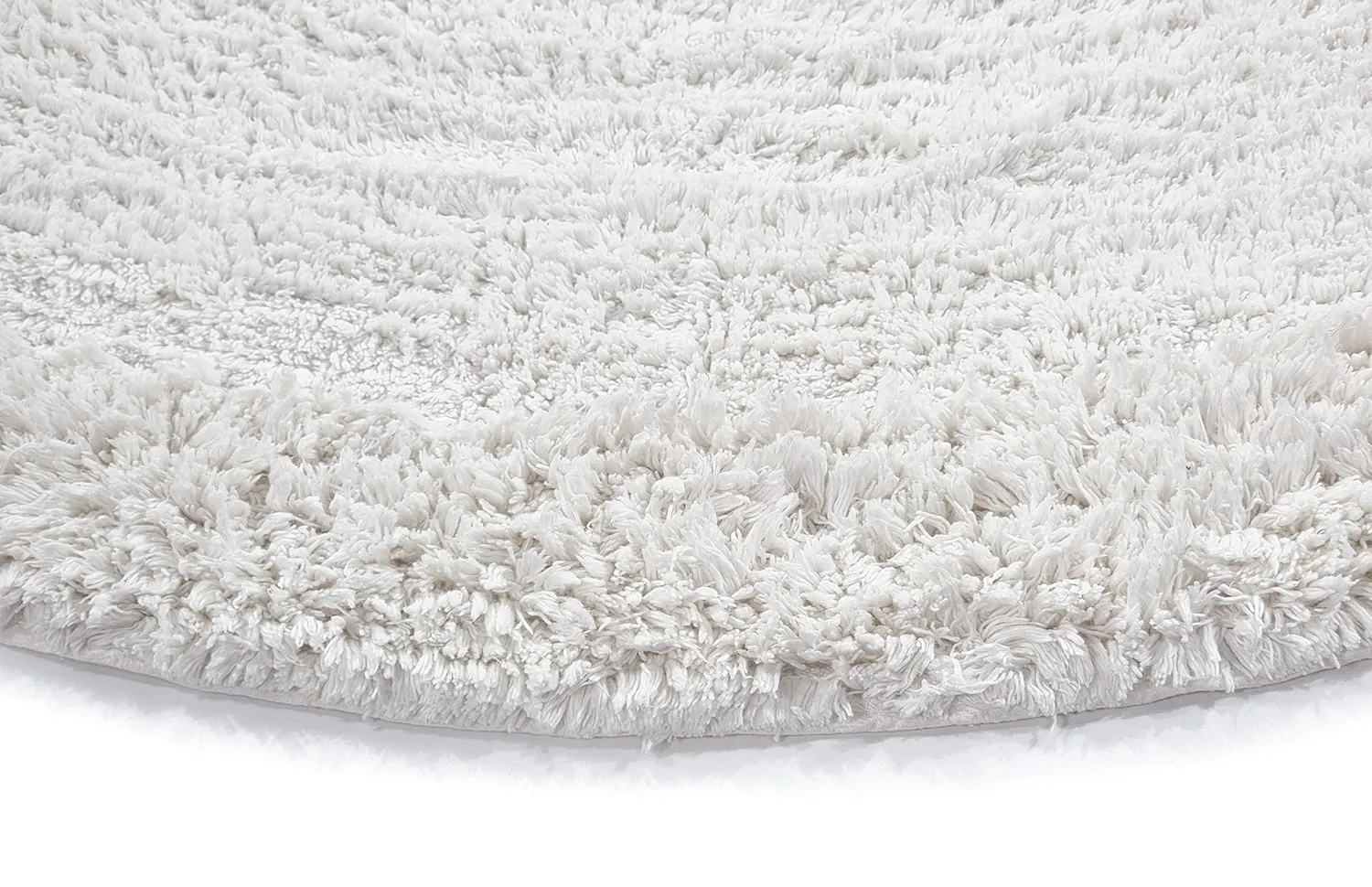 Pyöreä matot - Ebba Natural Cotton Shaggy (offwhite)