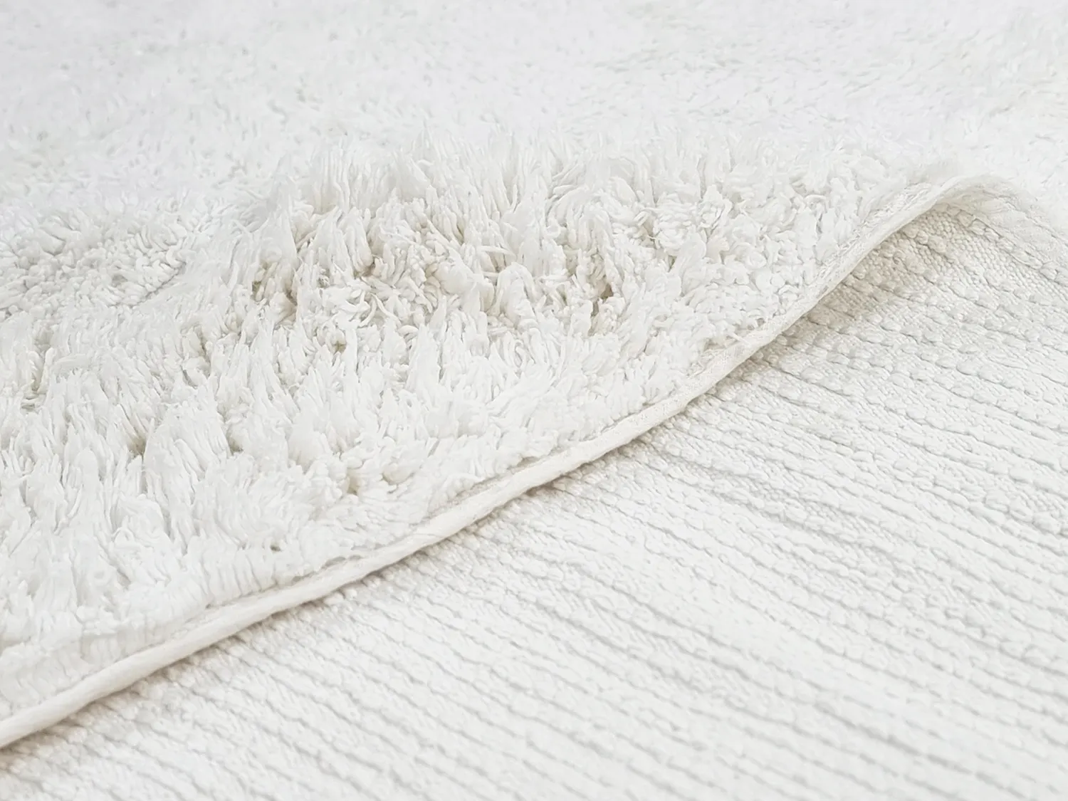 Pyöreä matot - Ebba Natural Cotton Shaggy (offwhite)