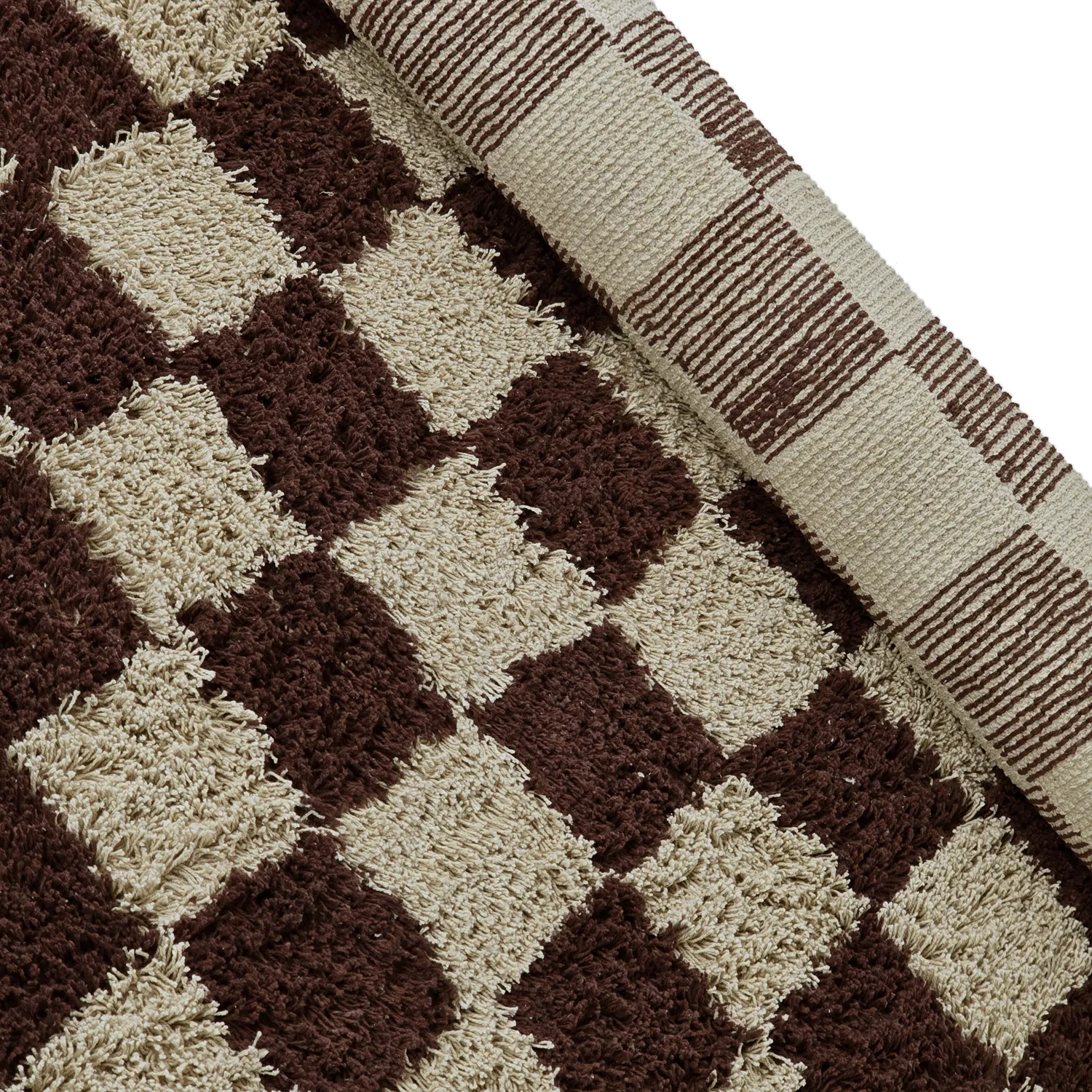 Ryijymatot - Elsey Natural Cotton Shaggy (beige/ruskea)