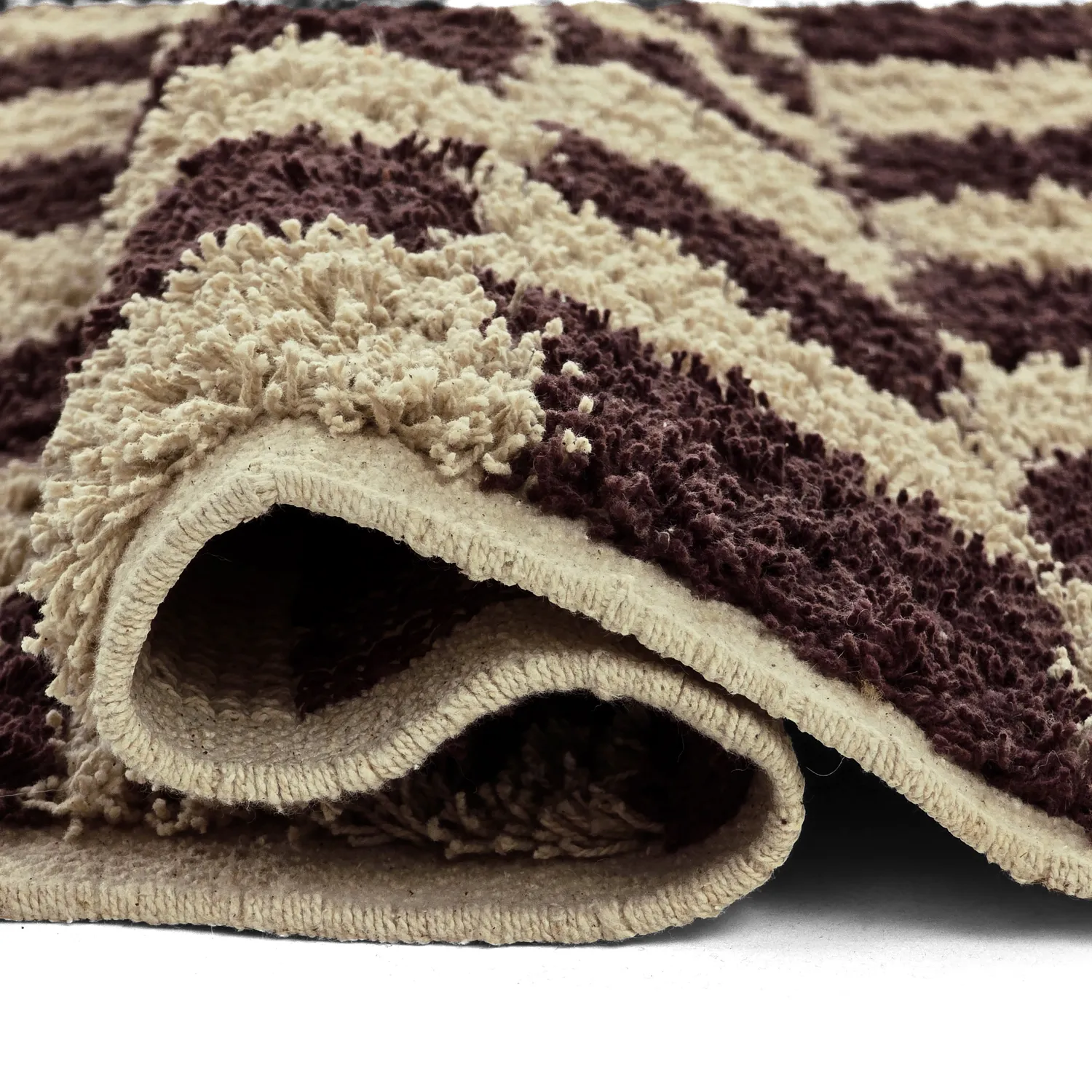 Ryijymatot - Elsey Natural Cotton Shaggy (beige/ruskea)