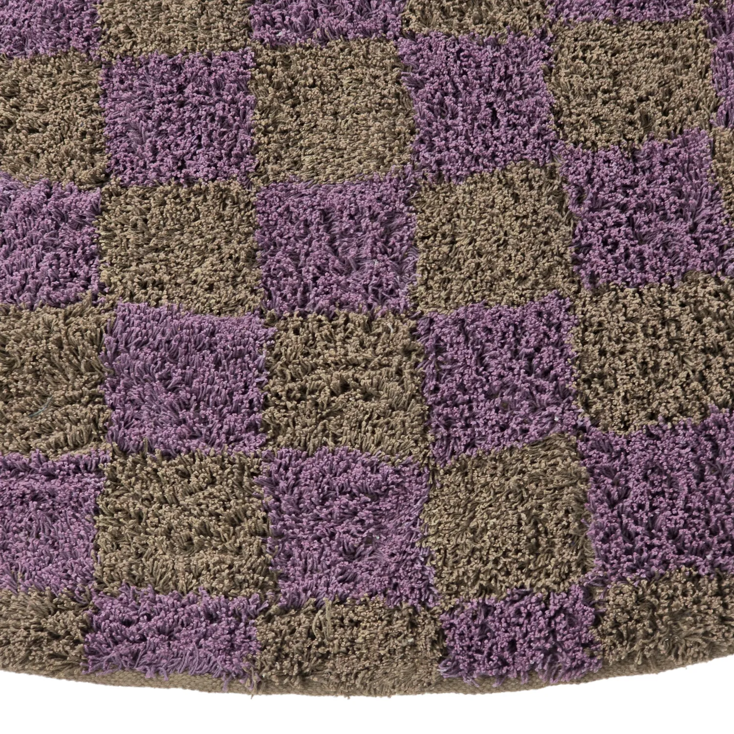 Pyöreä matot - Elsey Natural Cotton Shaggy (ruskea/violetti)