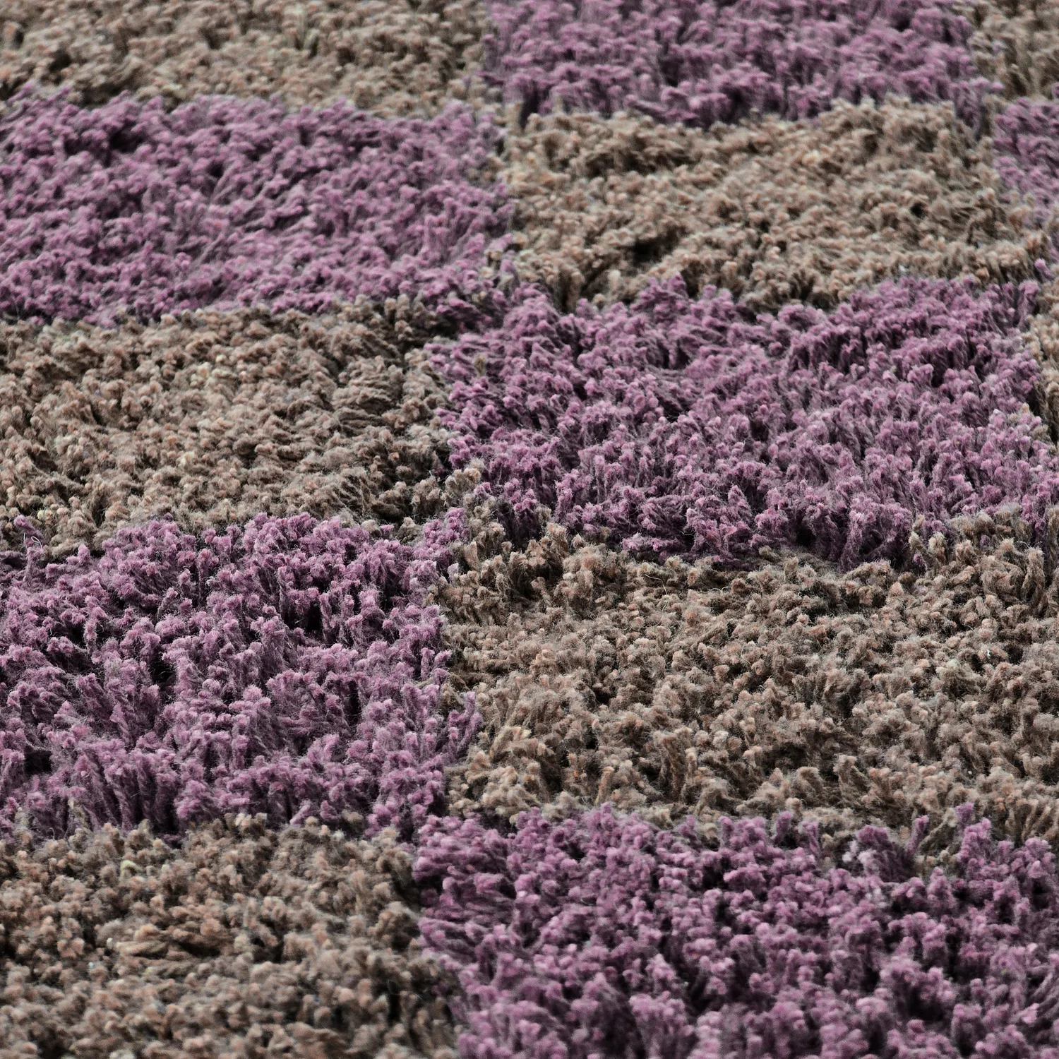 Pyöreä matot - Elsey Natural Cotton Shaggy (ruskea/violetti)