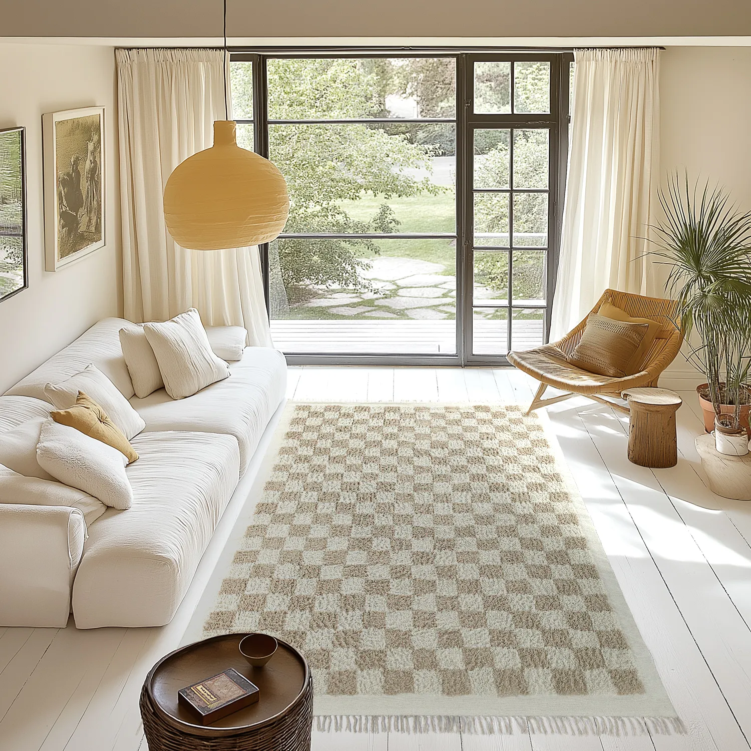 Ryijymatot - Elsey Natural Cotton Shaggy (kerma/hiekka)