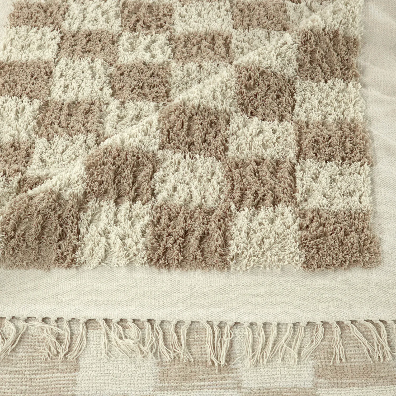 Ryijymatot - Elsey Natural Cotton Shaggy (kerma/hiekka)