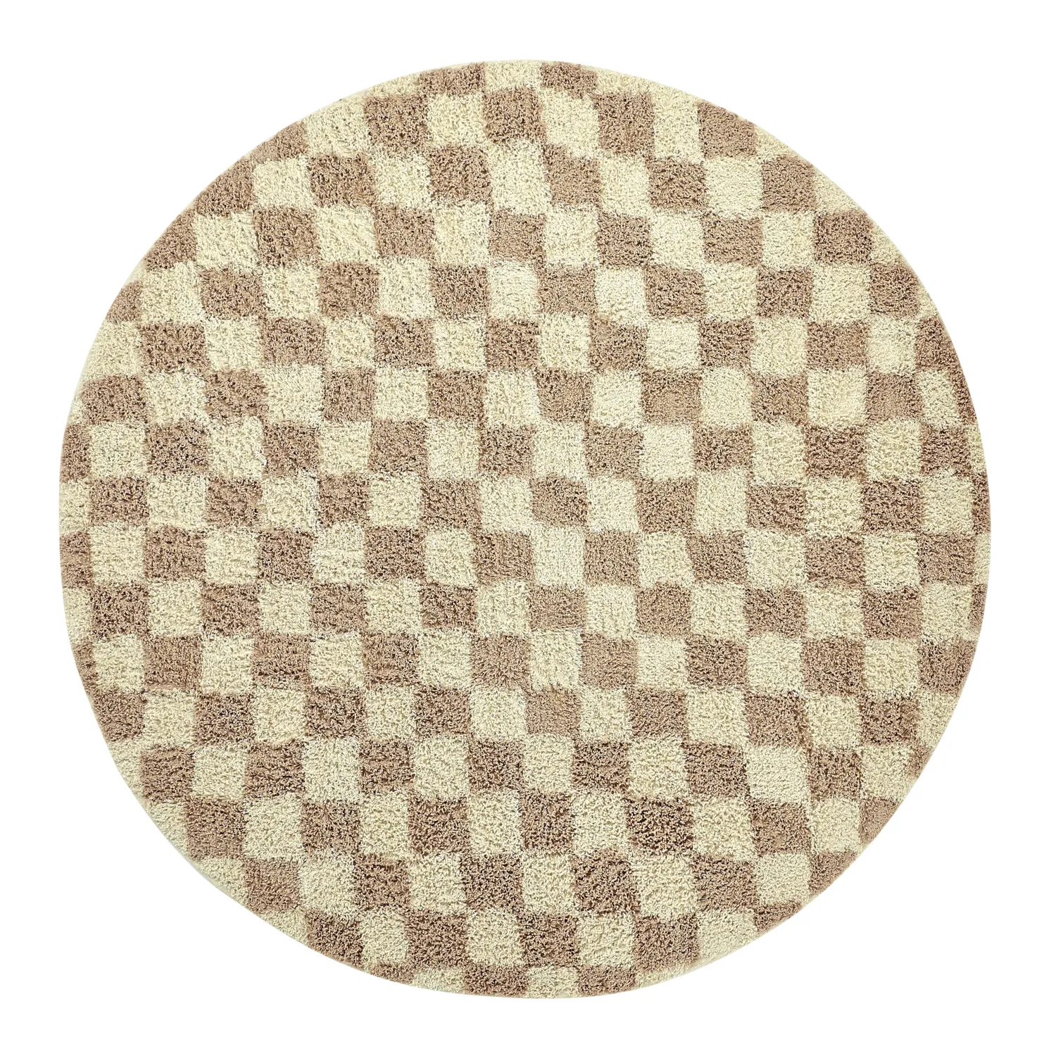 Pyöreä matot - Elsey Natural Cotton Shaggy (kerma/hiekka)