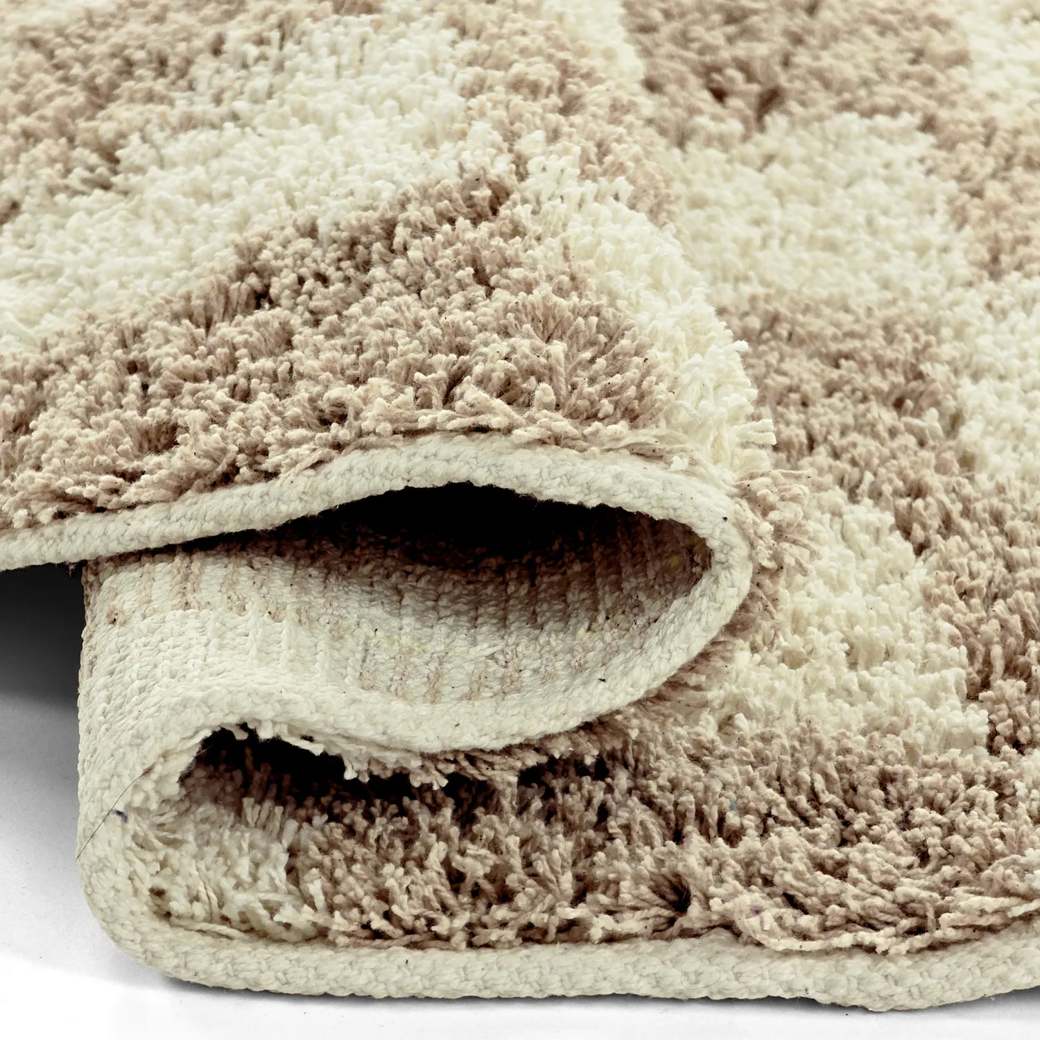 Pyöreä matot - Elsey Natural Cotton Shaggy (kerma/hiekka)
