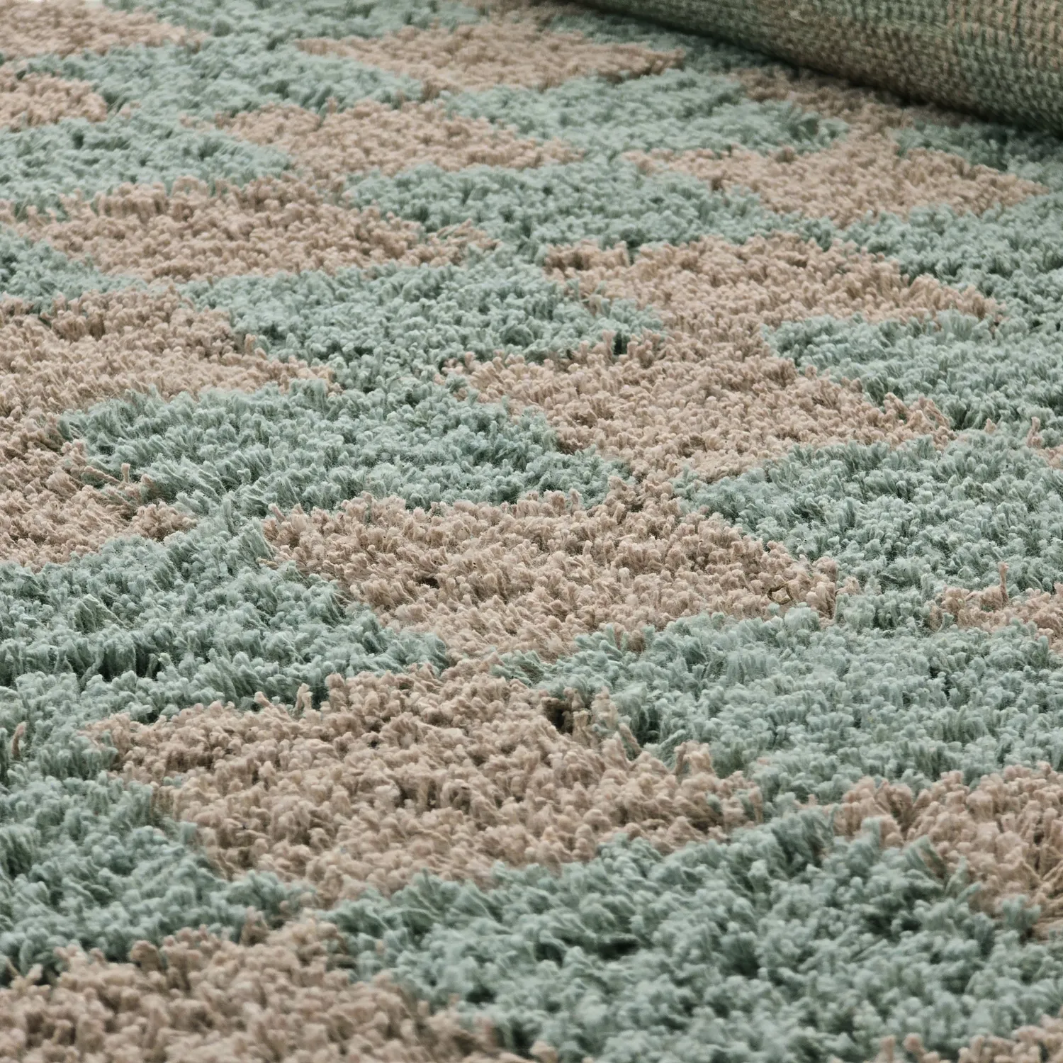 Ryijymatot - Elsey Natural Cotton Shaggy (harmaa/vaaleanpunainen)
