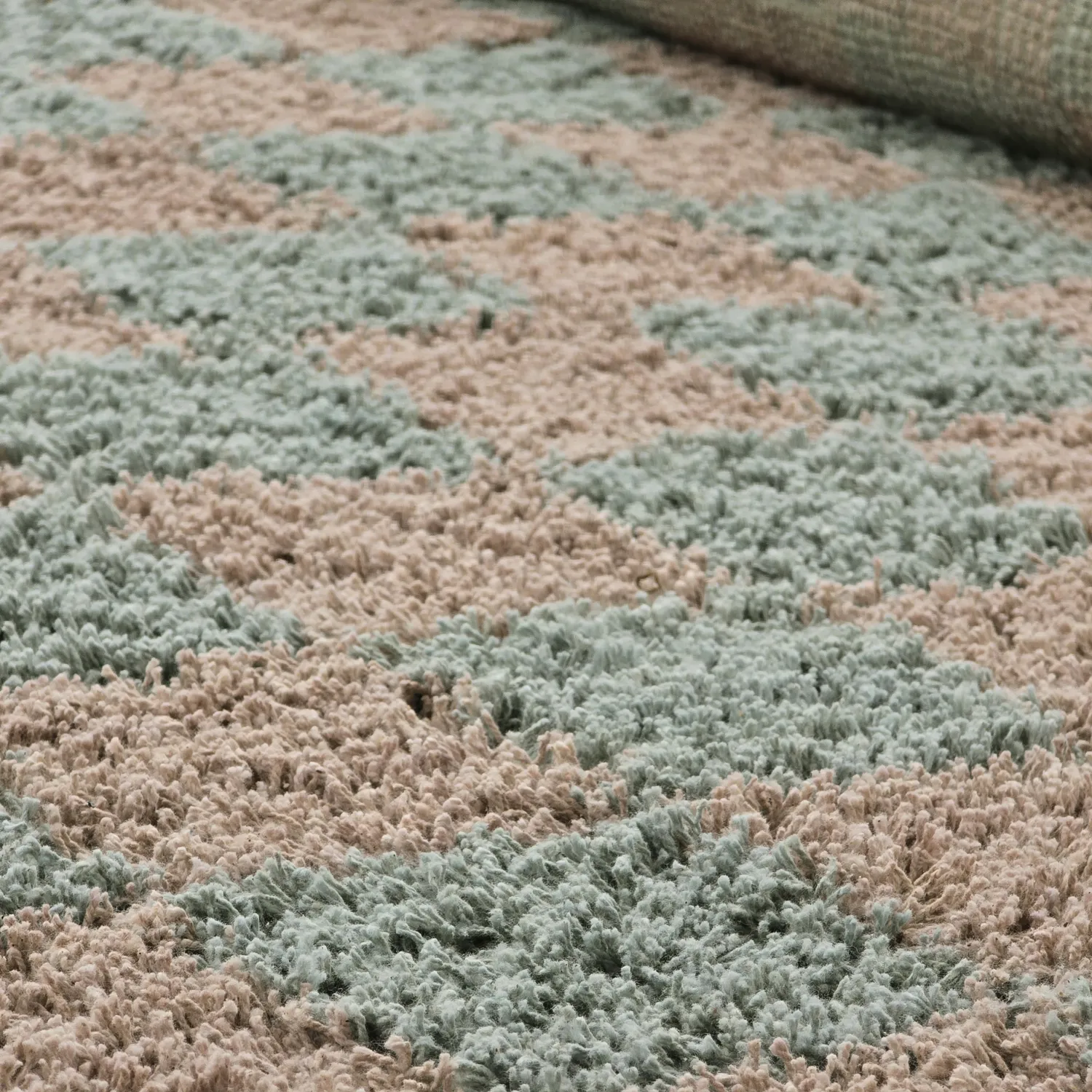 Ryijymatot - Elsey Natural Cotton Shaggy (harmaa/vaaleanpunainen)