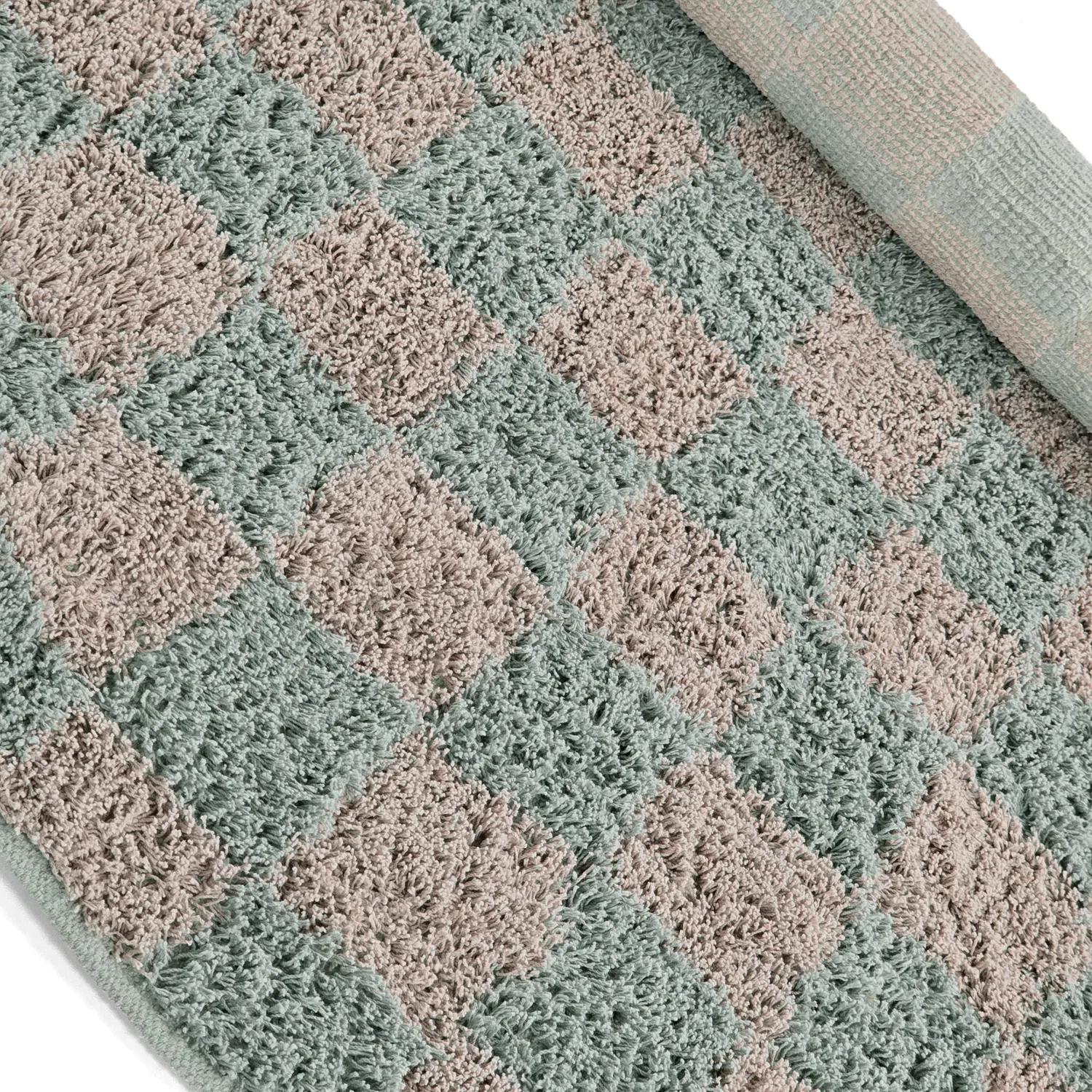 Pyöreä matot - Elsey Natural Cotton Shaggy (harmaa/vaaleanpunainen)