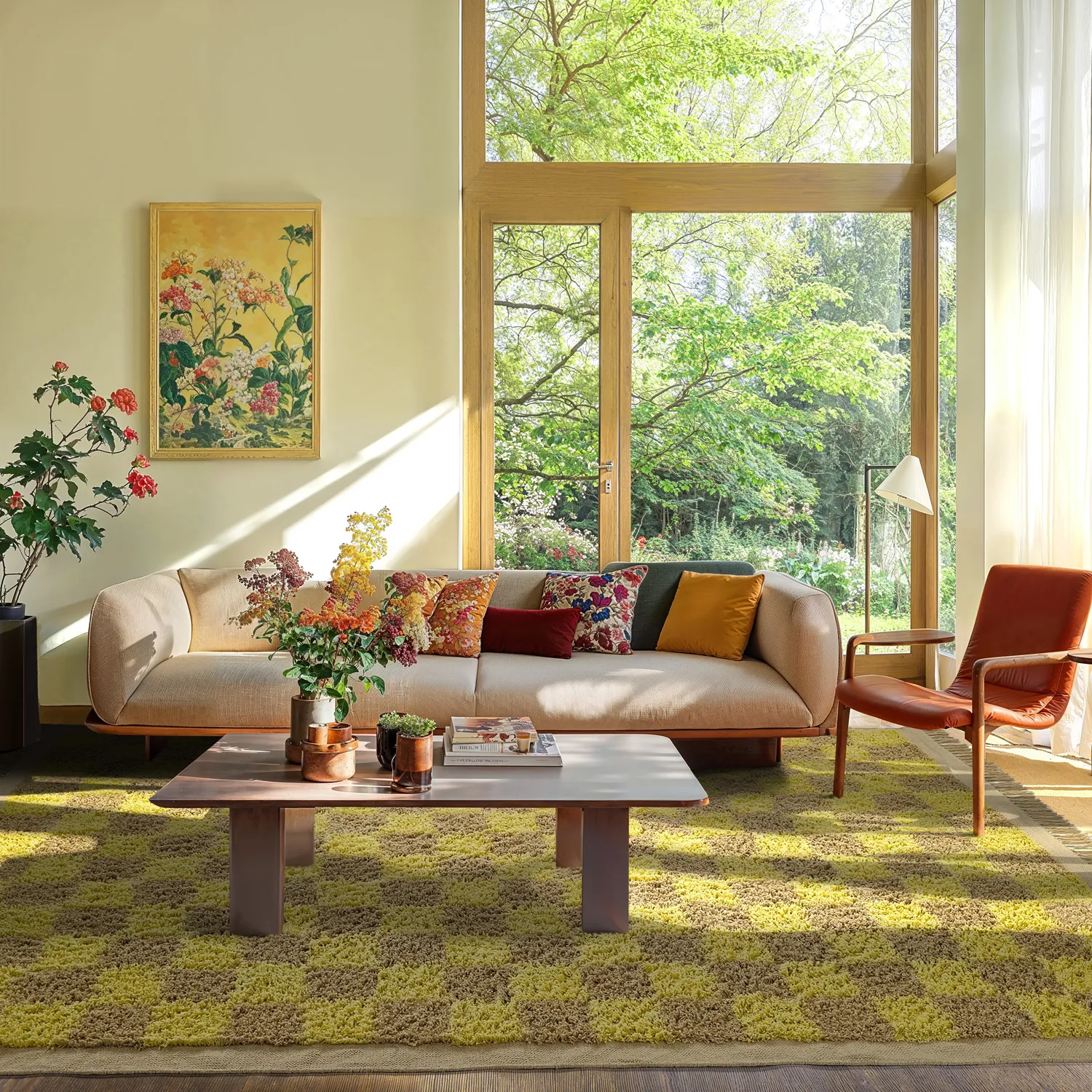 Ryijymatot - Elsey Natural Cotton Shaggy (keltainen/beige)