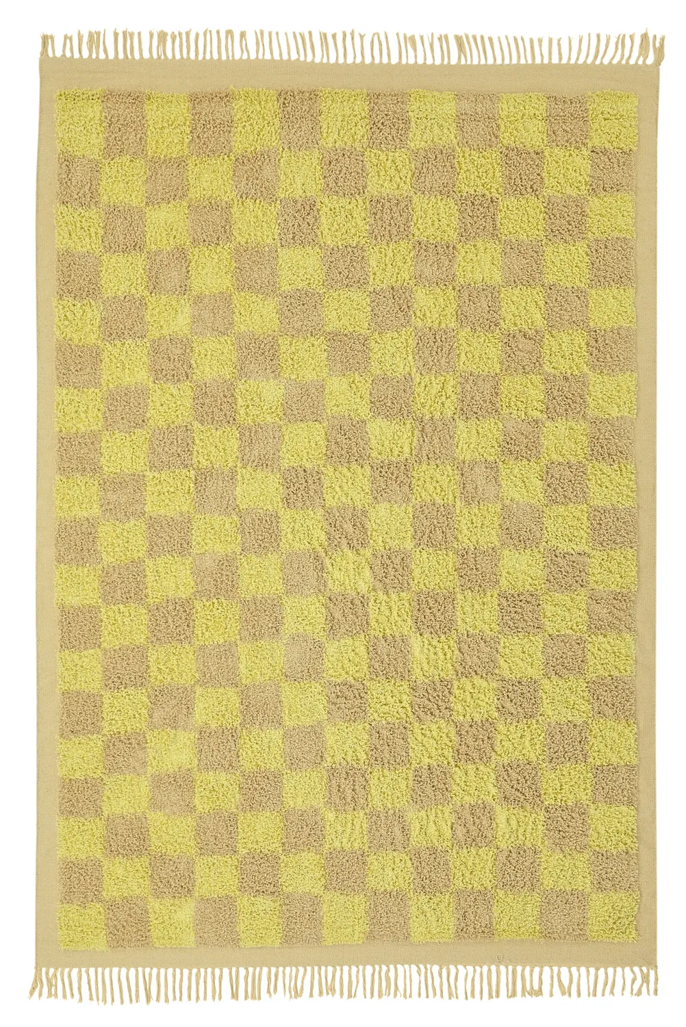 Ryijymatot - Elsey Natural Cotton Shaggy (keltainen/beige)