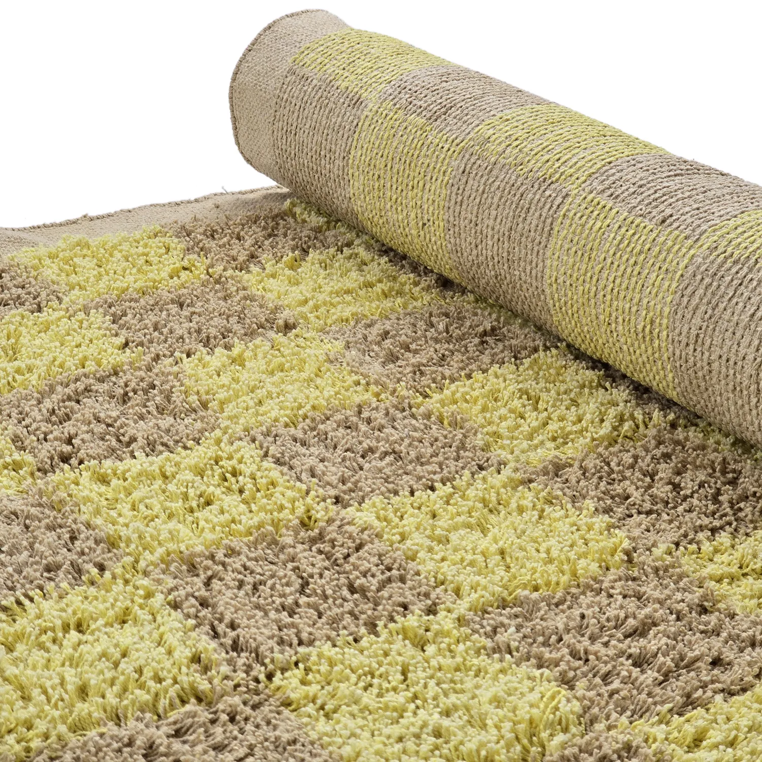 Ryijymatot - Elsey Natural Cotton Shaggy (keltainen/beige)