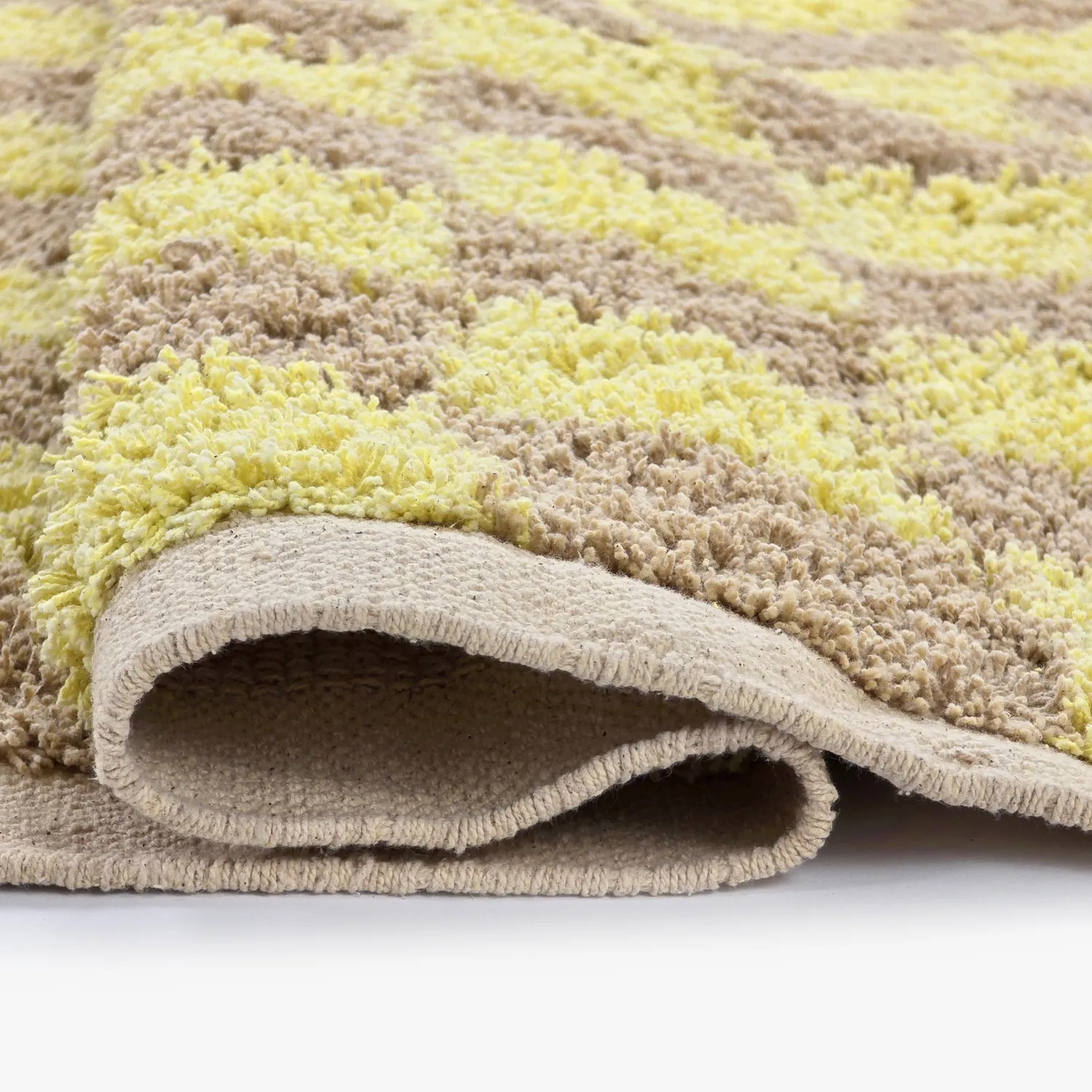 Ryijymatot - Elsey Natural Cotton Shaggy (keltainen/beige)