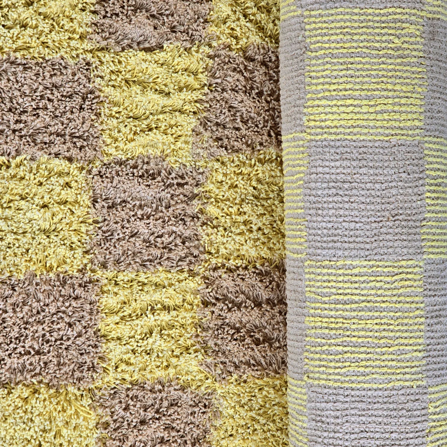 Ryijymatot - Elsey Natural Cotton Shaggy (keltainen/beige)