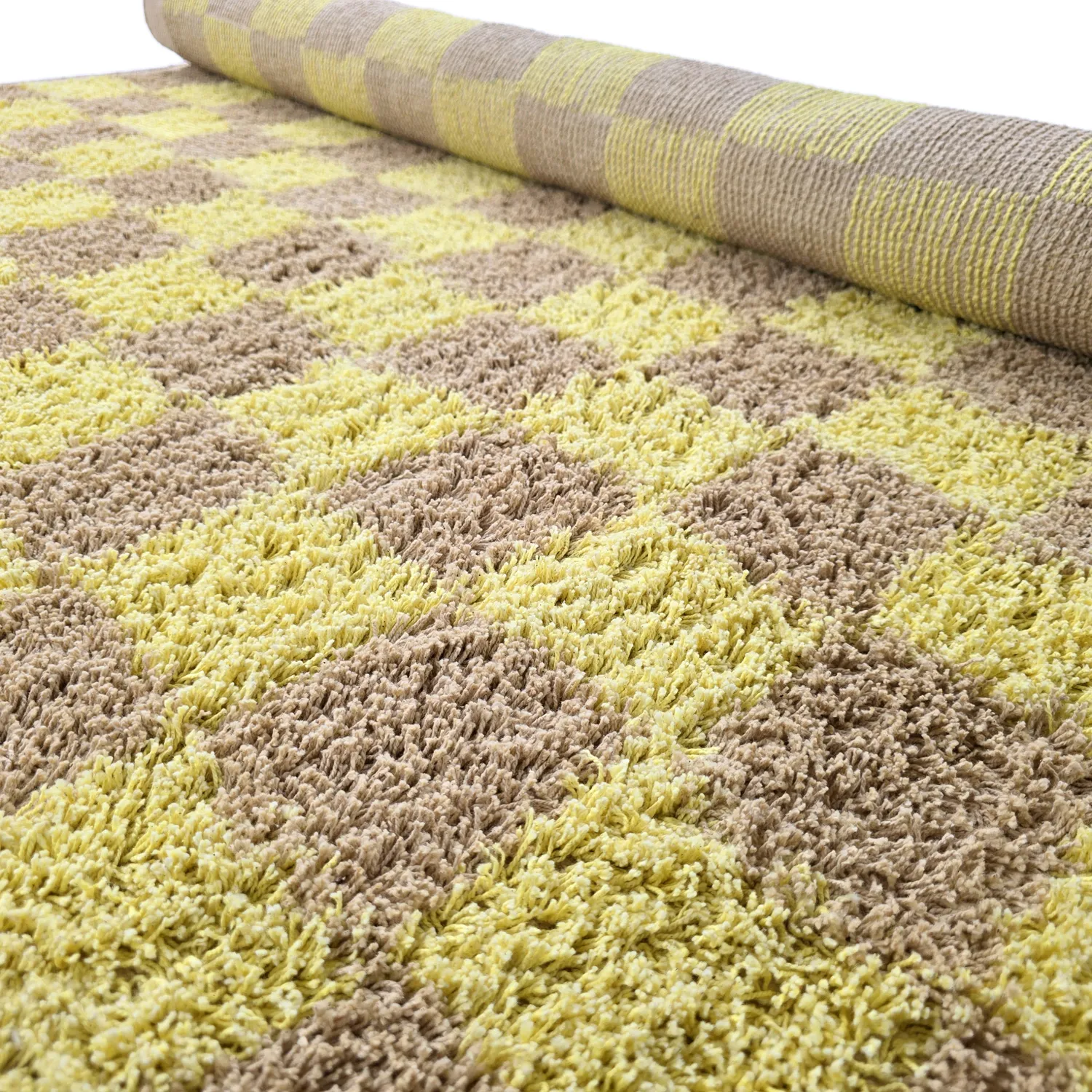 Ryijymatot - Elsey Natural Cotton Shaggy (keltainen/beige)