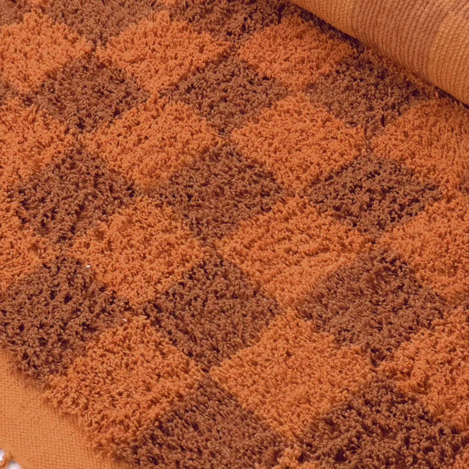 Ryijymatot - Elsey Natural Cotton Shaggy (oranssi/punainen)