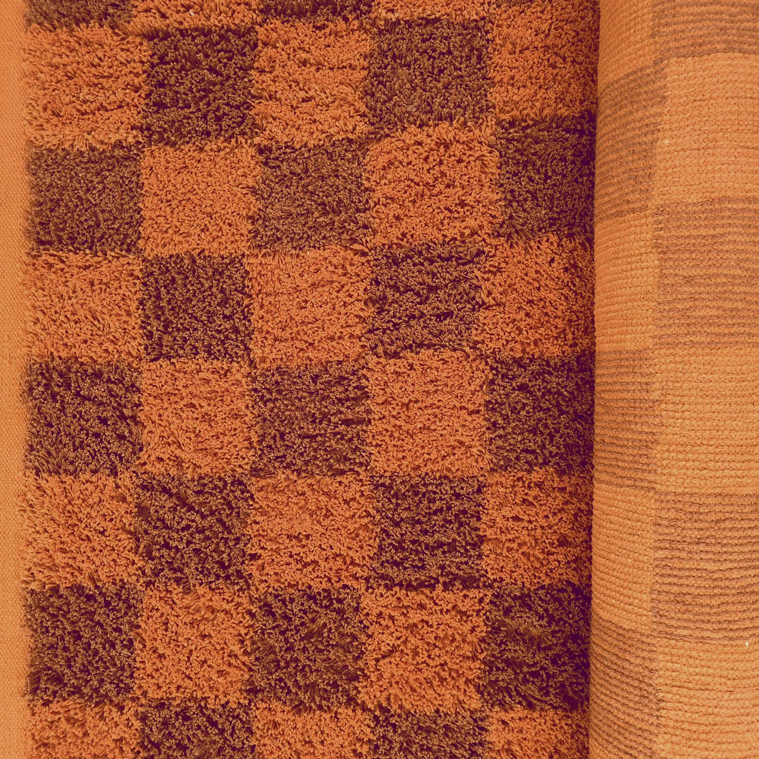 Ryijymatot - Elsey Natural Cotton Shaggy (oranssi/punainen)