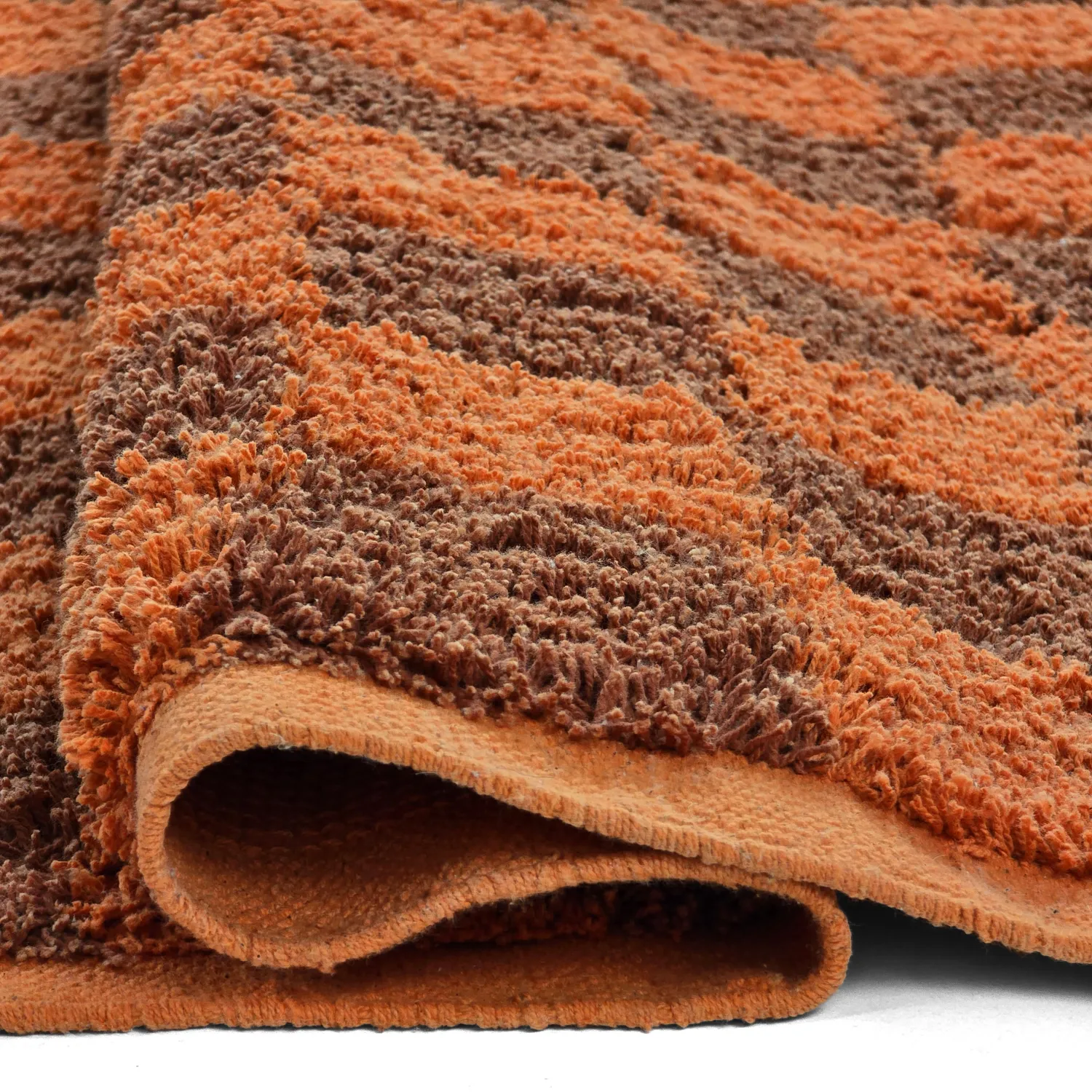 Ryijymatot - Elsey Natural Cotton Shaggy (oranssi/punainen)
