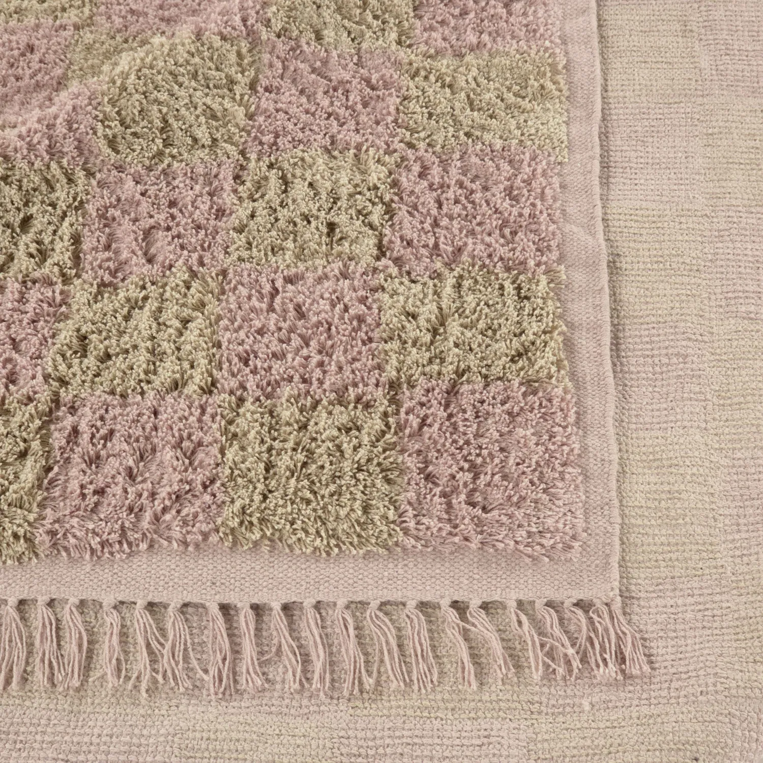 Ryijymatot - Elsey Natural Cotton Shaggy (pinkki/oranssi)