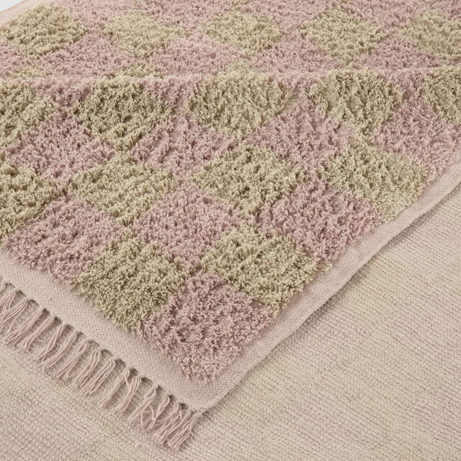 Ryijymatot - Elsey Natural Cotton Shaggy (pinkki/oranssi)