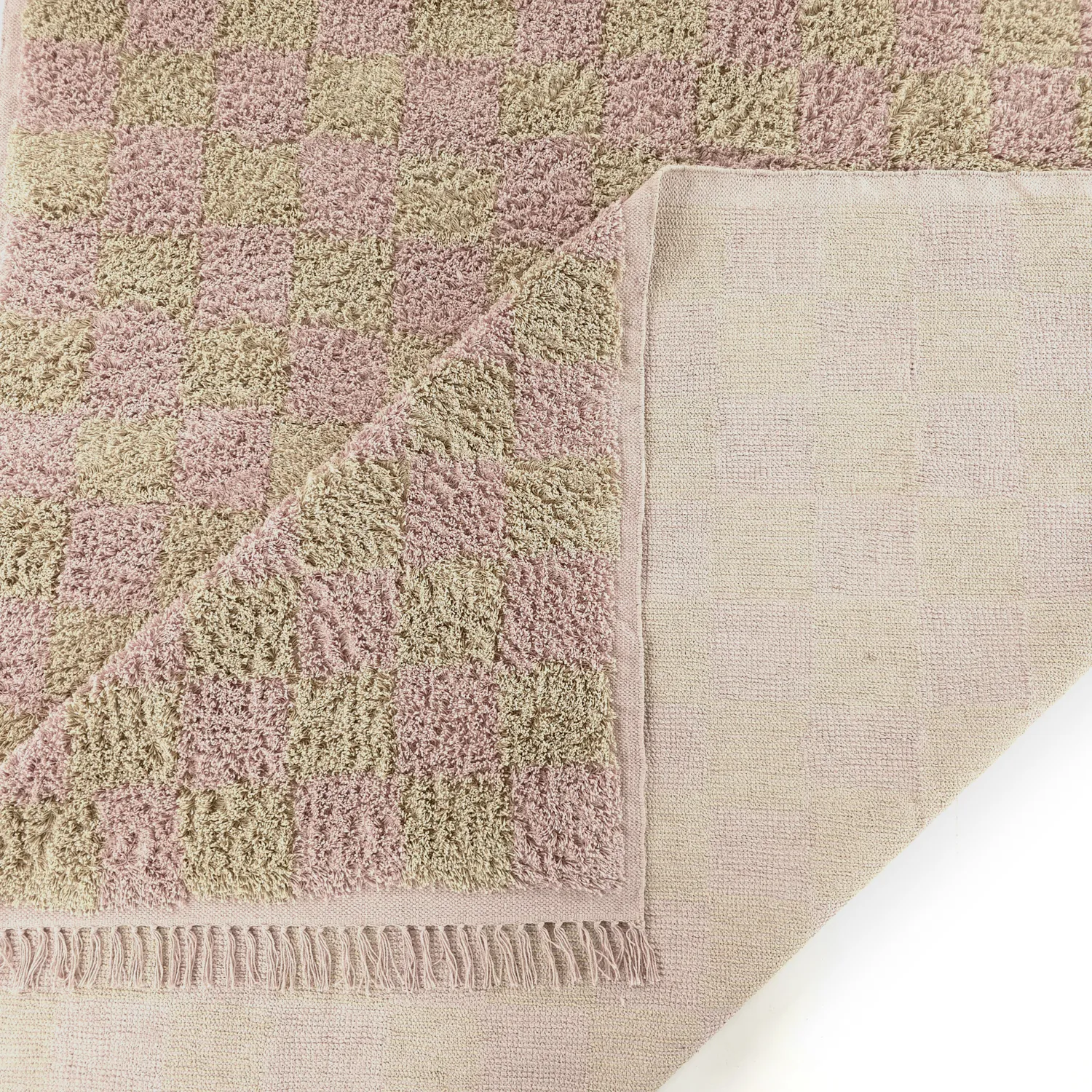 Ryijymatot - Elsey Natural Cotton Shaggy (pinkki/oranssi)