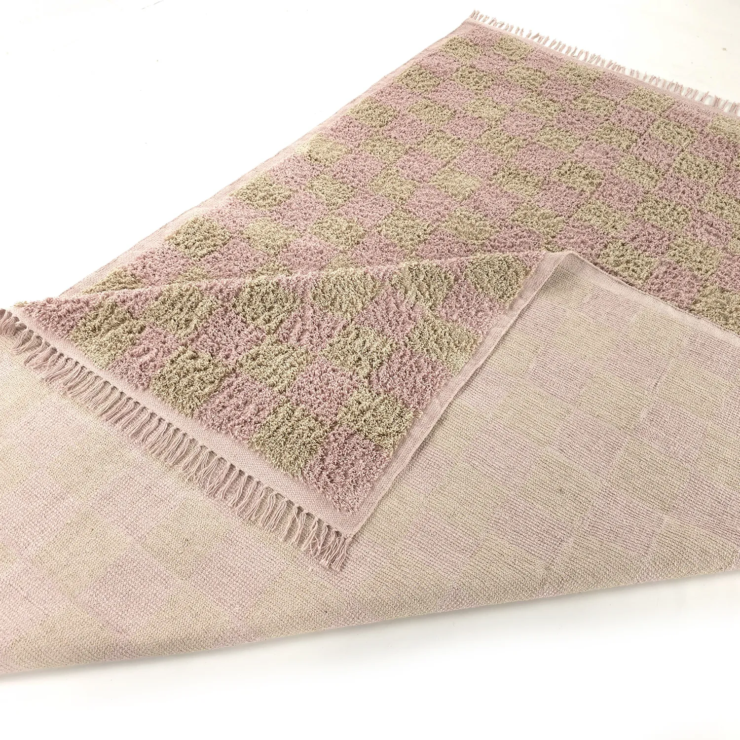 Ryijymatot - Elsey Natural Cotton Shaggy (pinkki/oranssi)