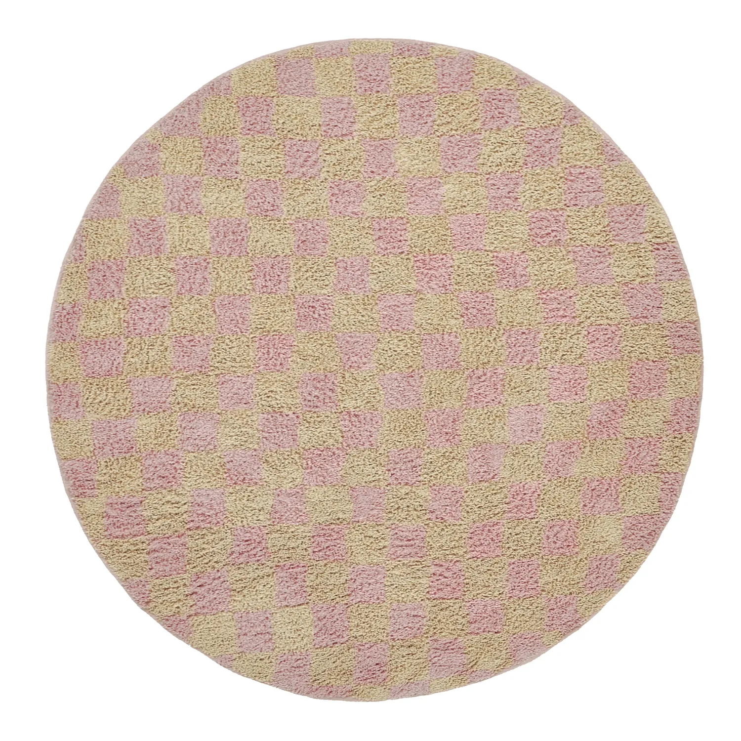 Pyöreä matot - Elsey Natural Cotton Shaggy (pinkki/oranssi)