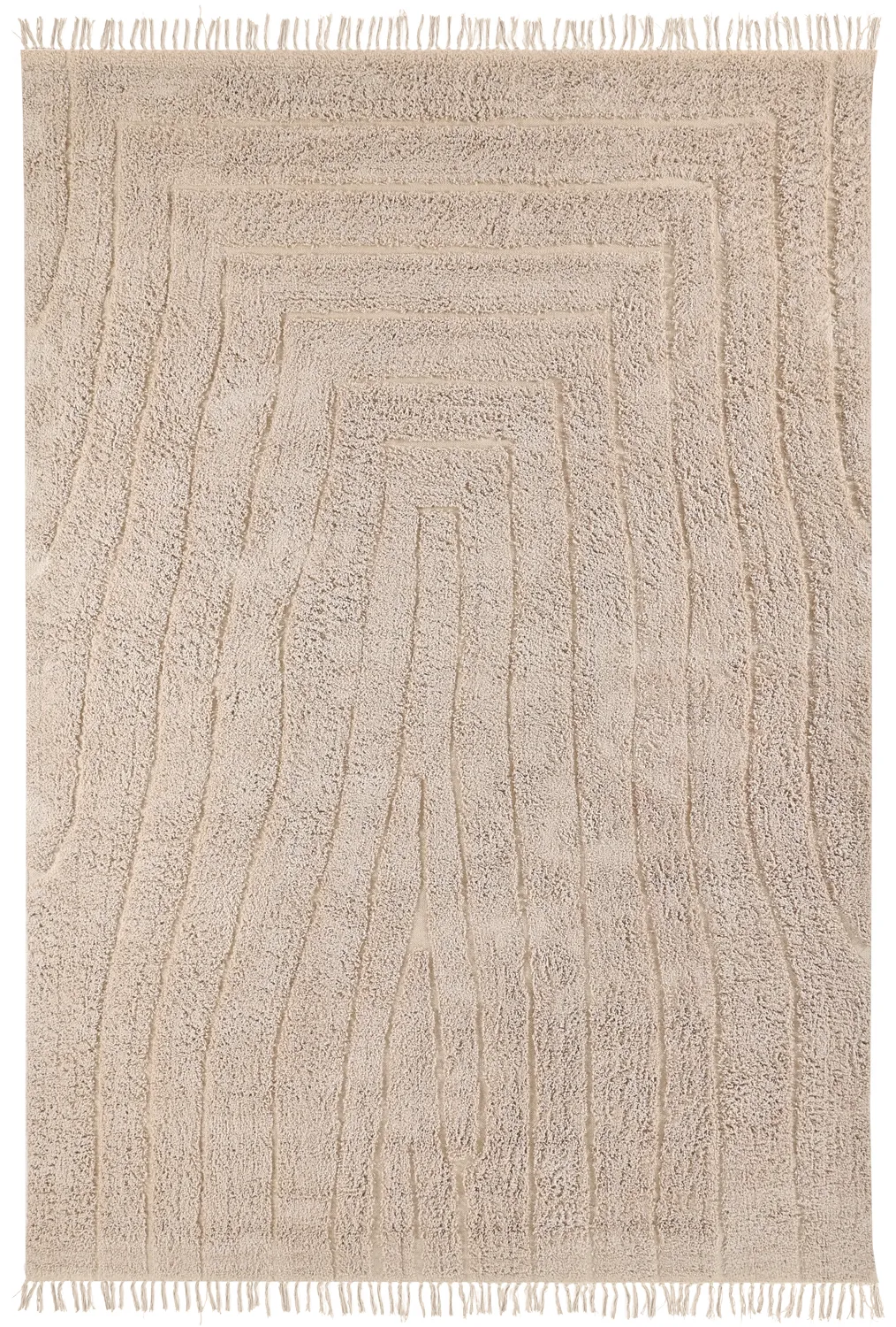 Ryijymatot - Farley Natural Cotton Shaggy (beige)