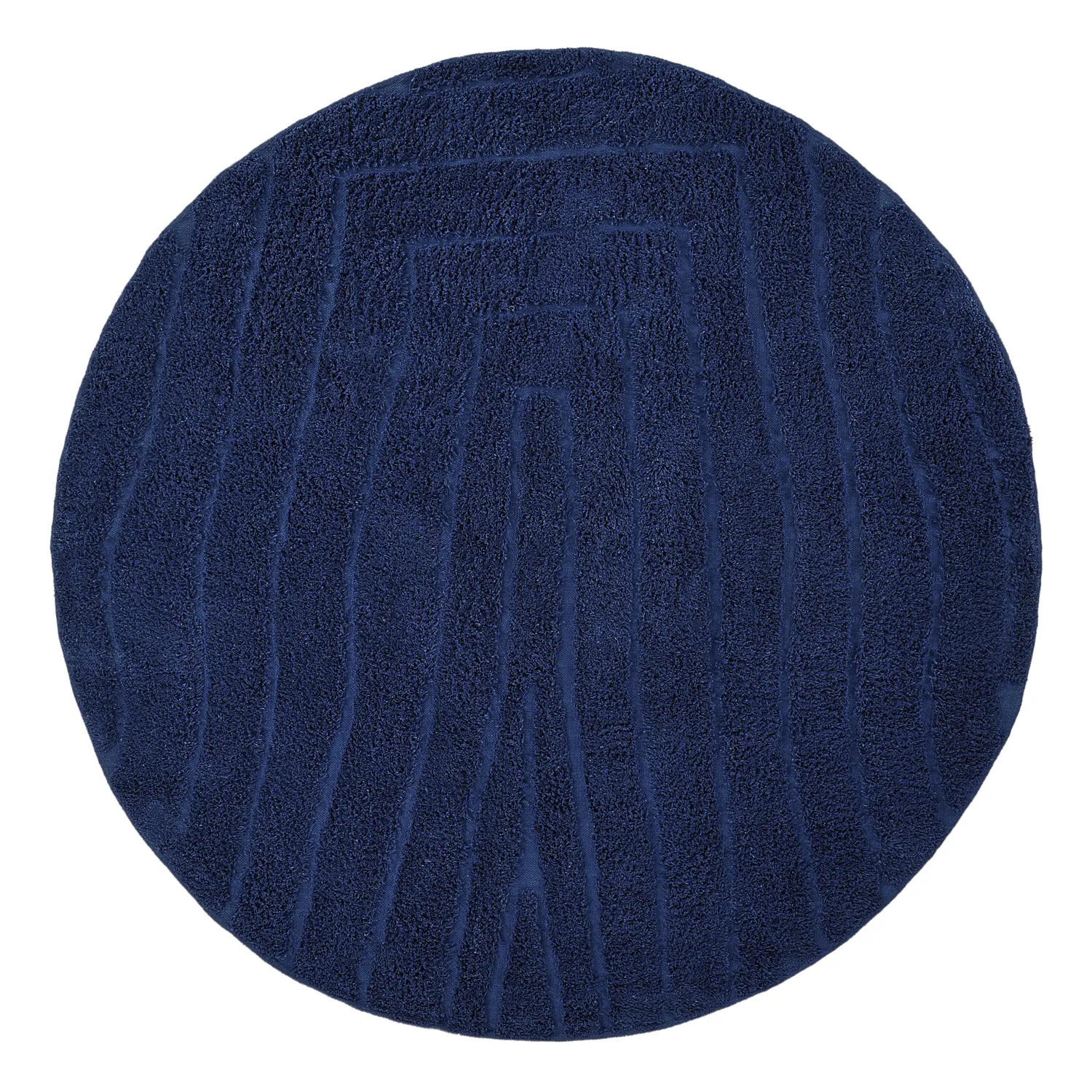 Pyöreä matot - Farley Natural Cotton Shaggy (sininen)